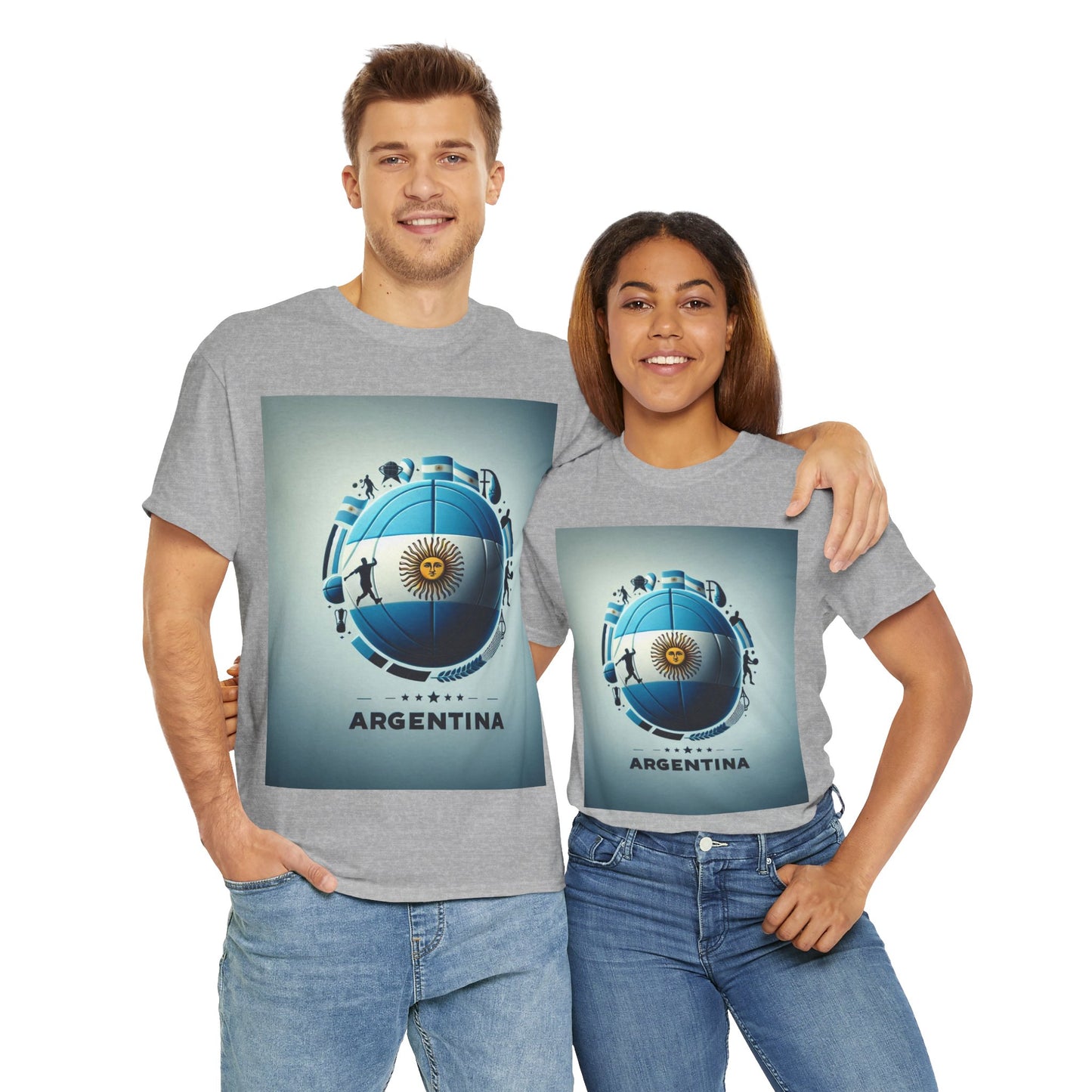 Flag Village Argentina Sporting Flag T-SHIRT Heavy Cotton Tee ARG0003