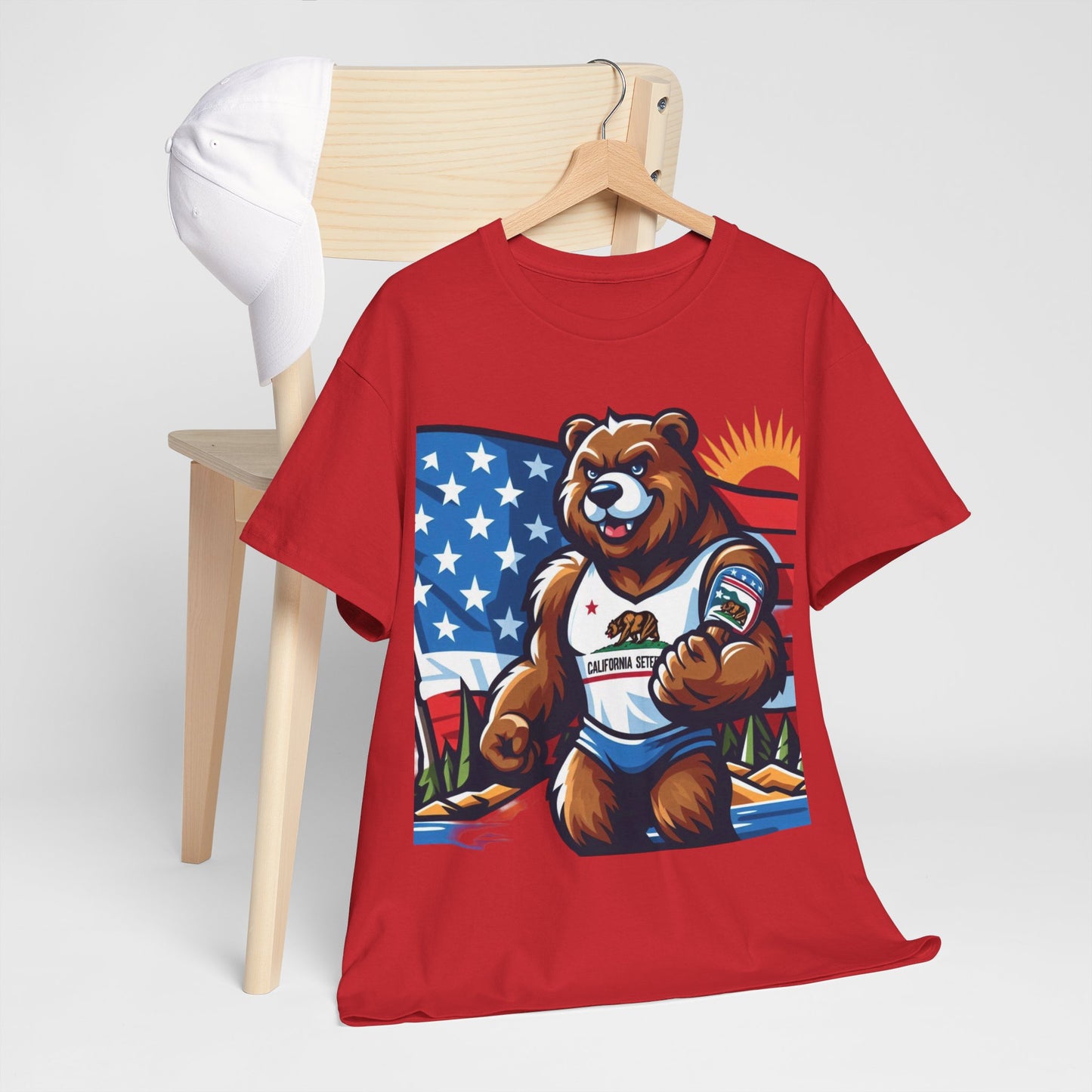 Flag Village USA California State Flag T-SHIRT Heavy Cotton Tee CA05
