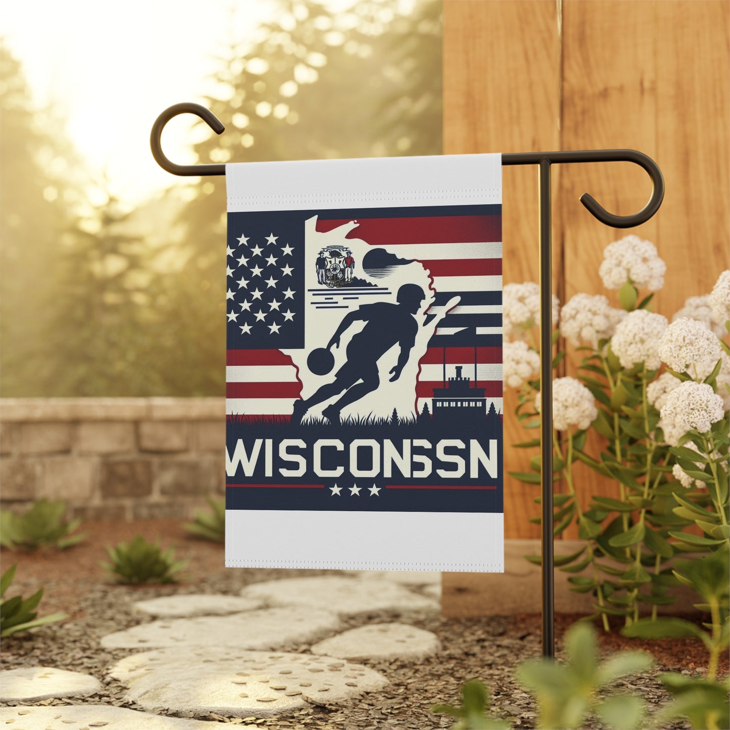 Flag Village Wisconsin State Flag Sporting Garden & House Banner WI0004