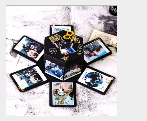 Flag Village Surprise explosion box manual diy photo album creative photo custom hot vibrato with the same paragraph birthday gift