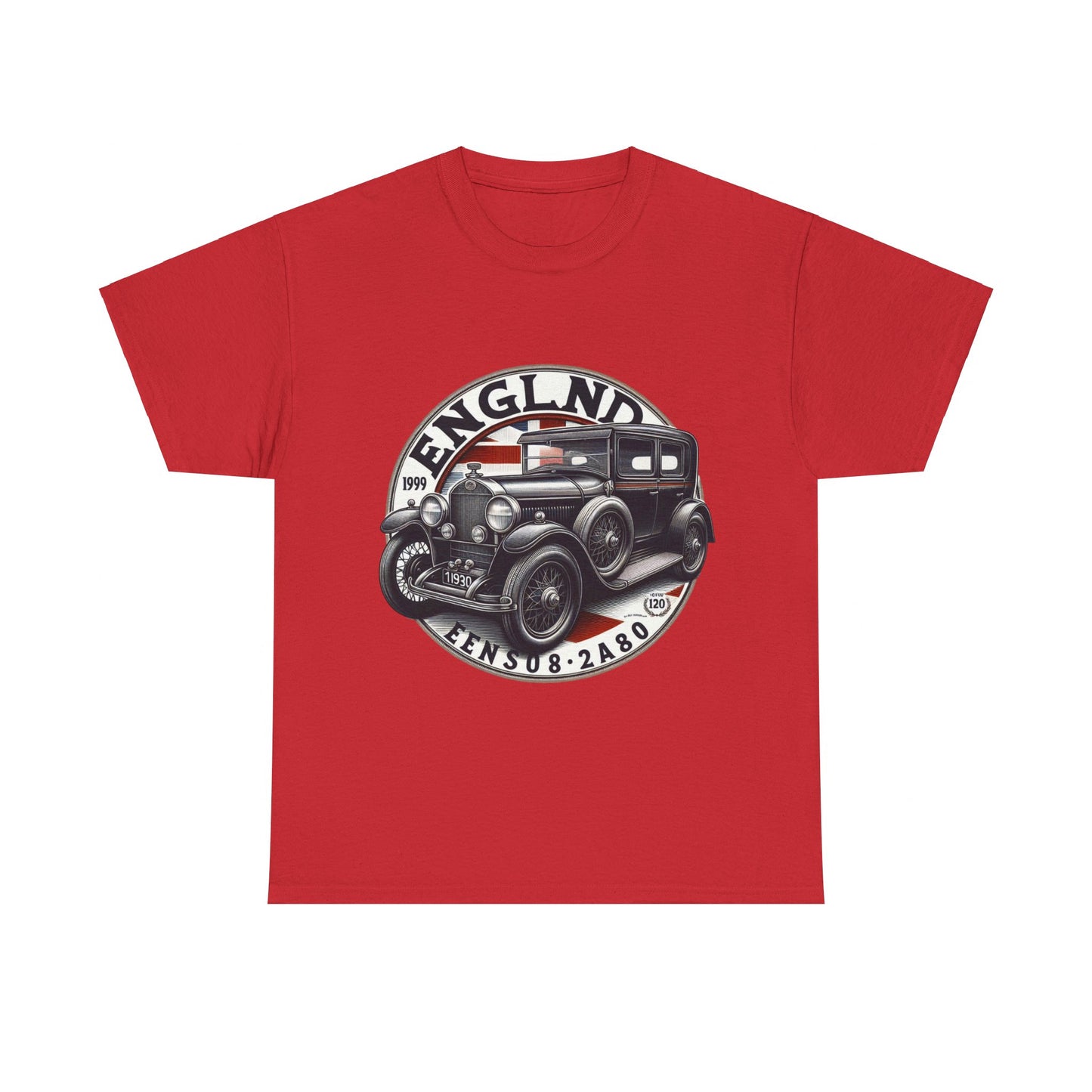 Flag Village UK Vintage Car Flag T-SHIRT Heavy Cotton Tee UK0017