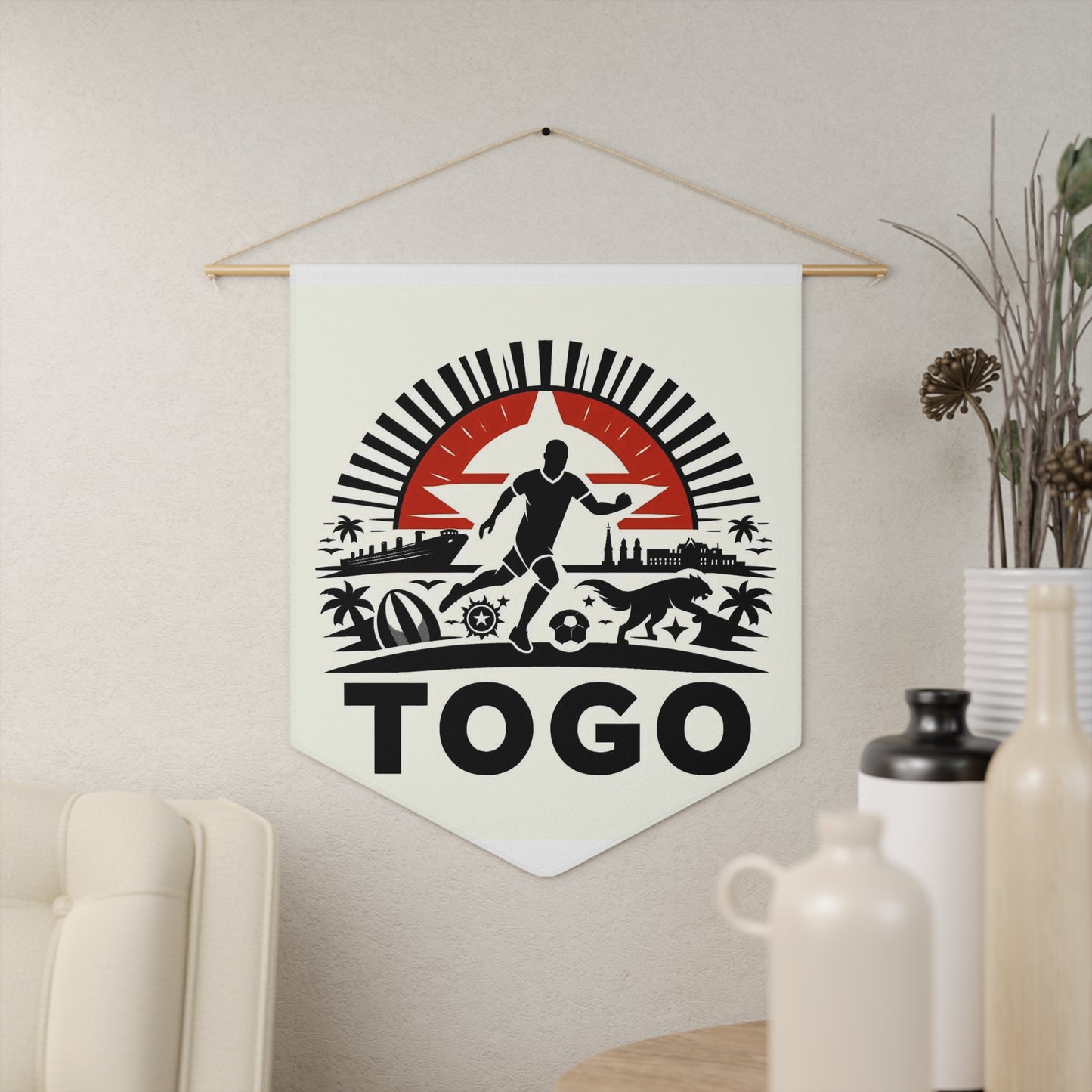 Flag Village Togo Flag Pennant Sporting Home Wall decoration TGO0002