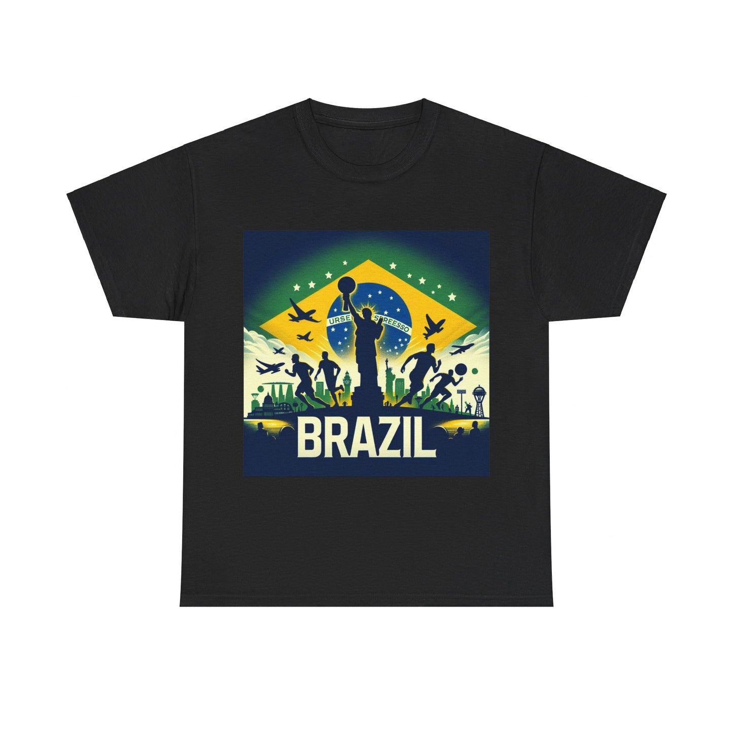 Flag Village Brazil Sporting Flag T-SHIRT Heavy Cotton Tee BRA0010