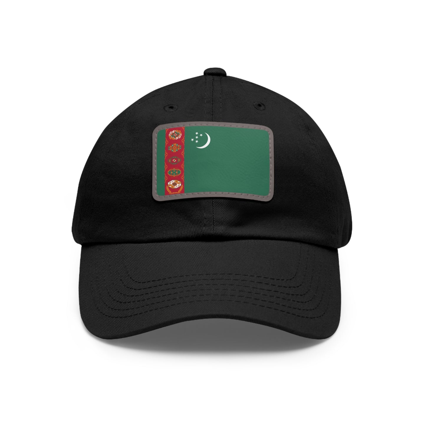Flag Village Turkmenistan Flag Hat Cap with Leather Patch