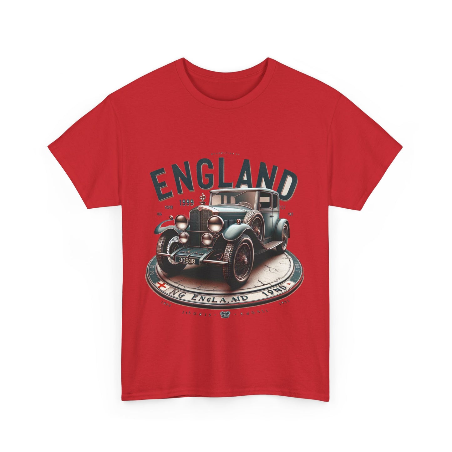 Flag Village UK Vintage Car Flag T-SHIRT Heavy Cotton Tee UK0018