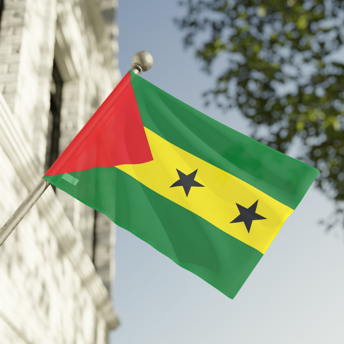 Flag Village Sao Tome And Principe 18" x 12" / 36" x 24" / 60" x 36"