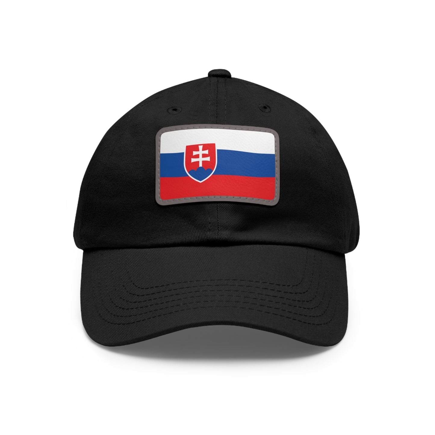 Flag Village Slovakia Flag Hat Cap with Leather Patch