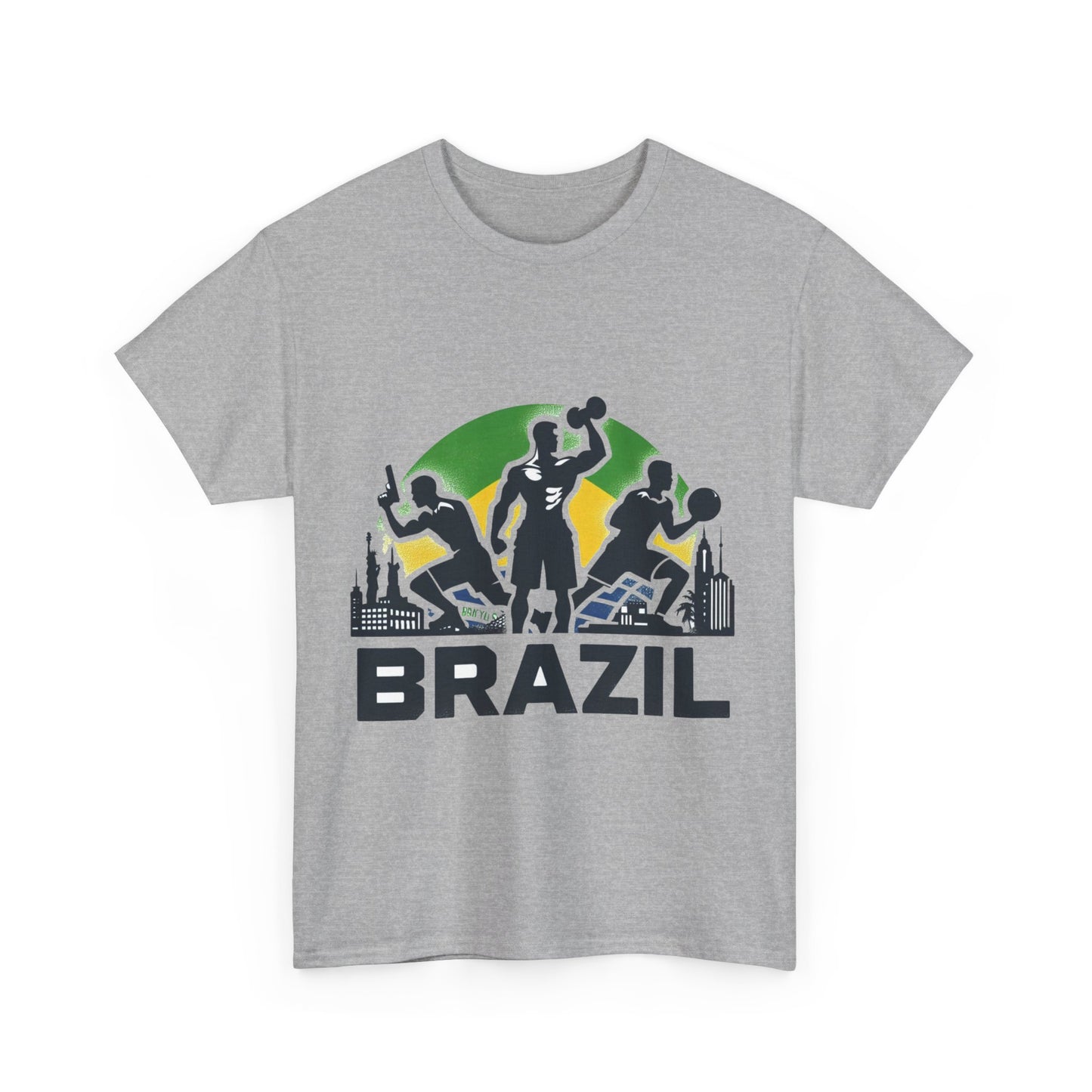 Flag Village Brazil Sporting Flag T-SHIRT Heavy Cotton Tee BRA0005