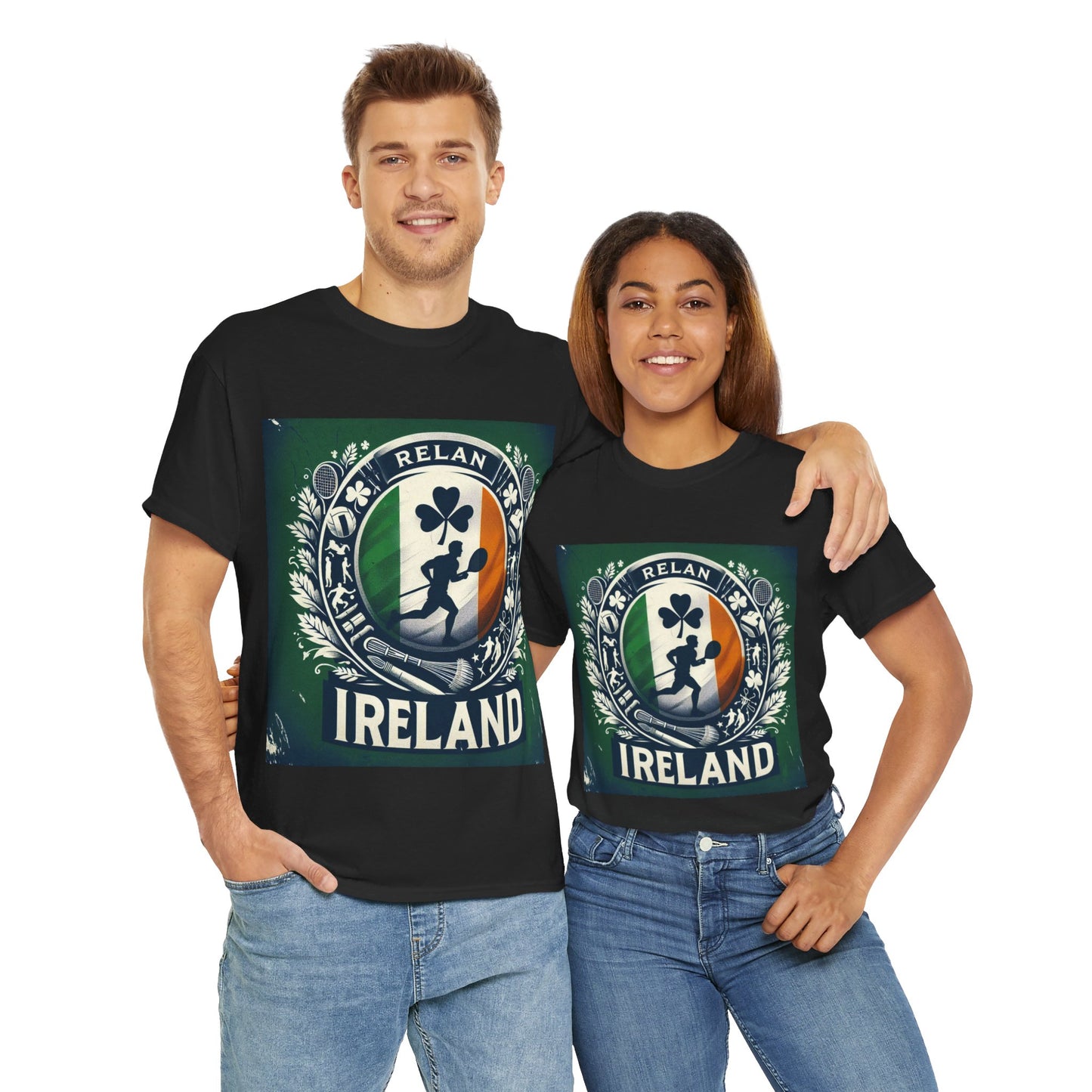 Flag Village Ireland Sporting Flag T-SHIRT Heavy Cotton Tee IRL0007