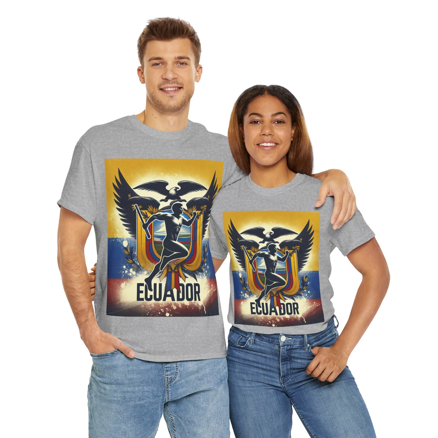Flag Village Ecuador Sporting Flag T-SHIRT Heavy Cotton Tee ECU0007
