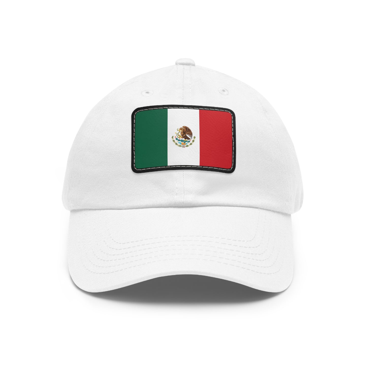 Flag Village Mexico Flag Hat Cap with Leather Patch