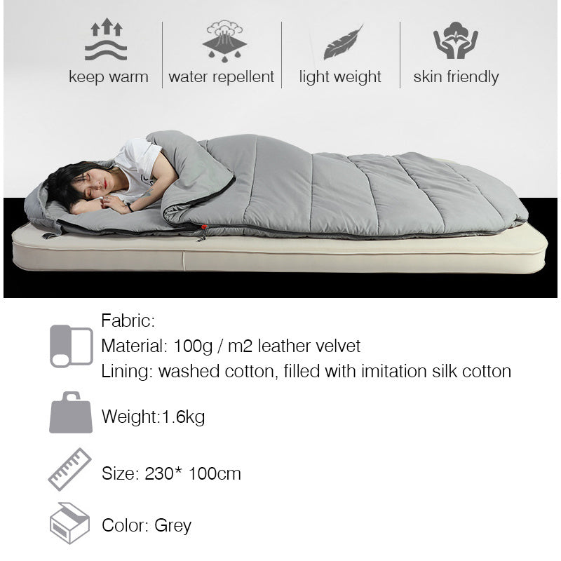 Flag Village Sleeping Bag Adult Outdoor Camping Adult Winter Thickening Cold Protection Single Widening