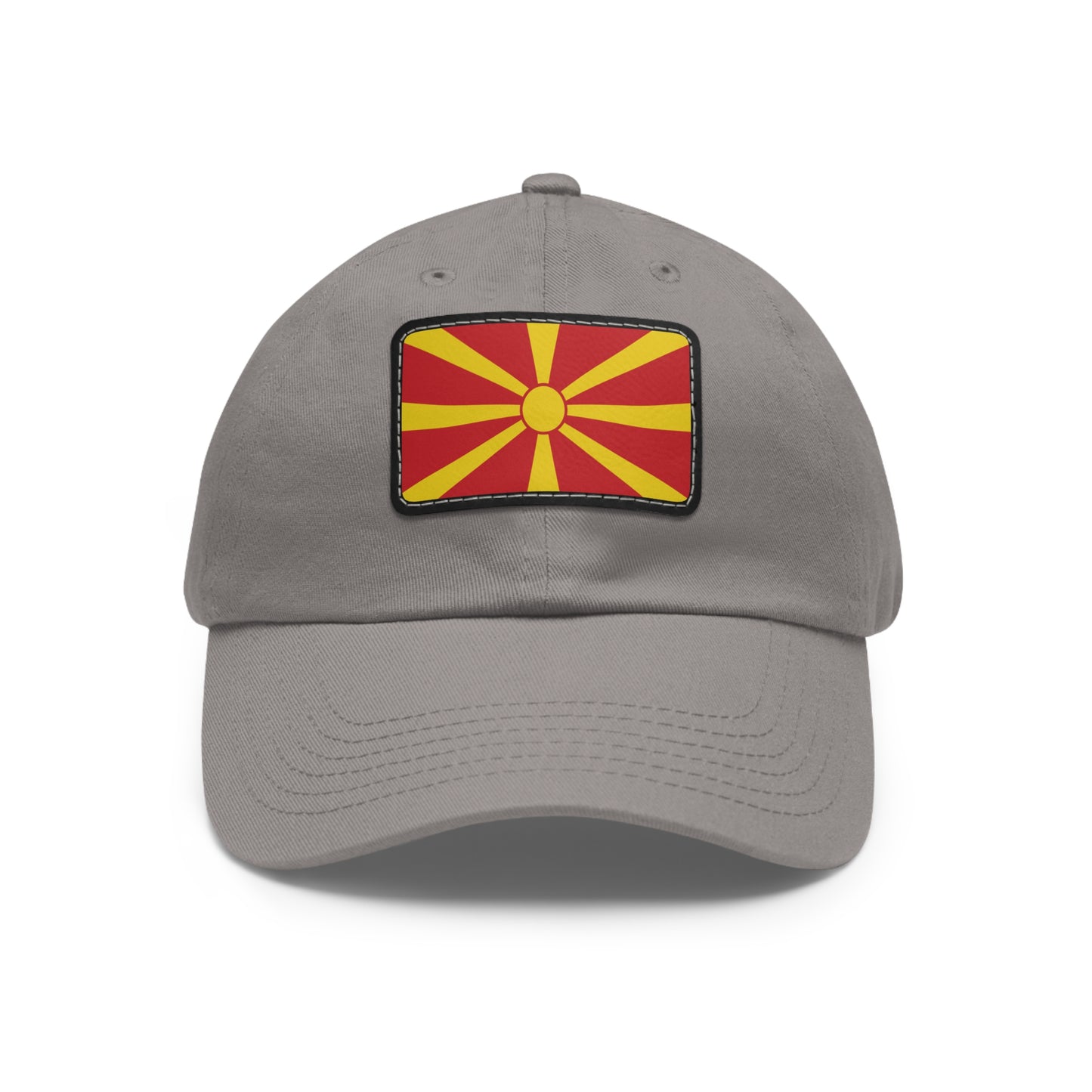 Flag Village Macedonia Flag Hat Cap with Leather Patch
