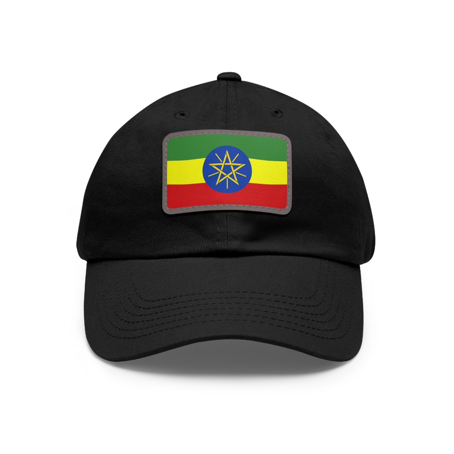 Flag Village Ethiopia Flag Hat Cap with Leather Patch