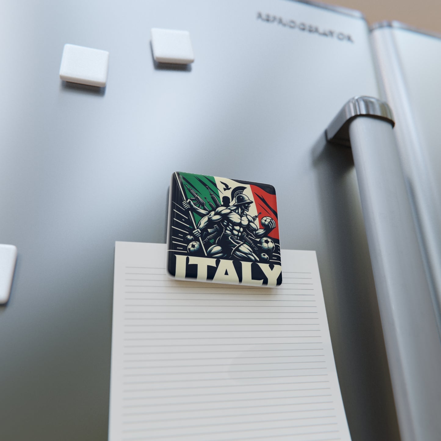 Flag Village Italy Flag Sporting Porcelain Magnet, Square ITA0006