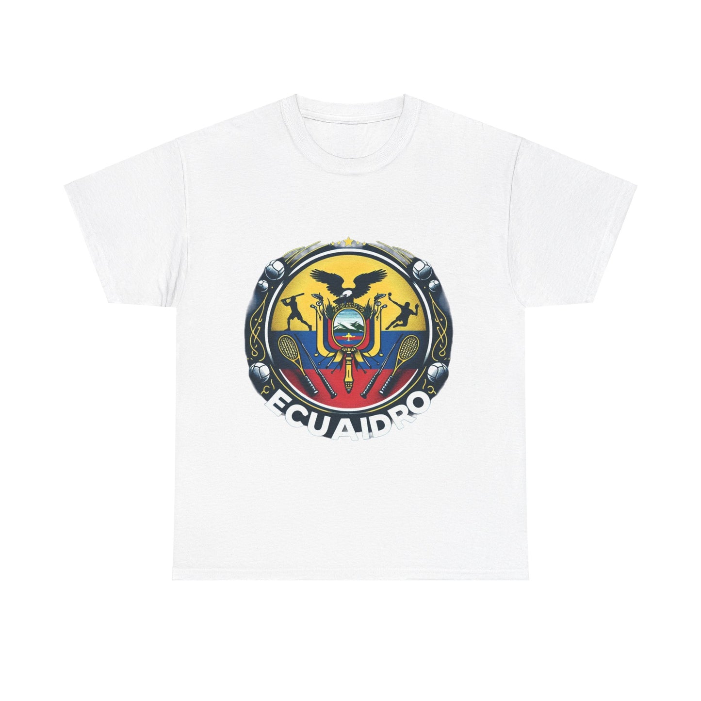 Flag Village Ecuador Sporting Flag T-SHIRT Heavy Cotton Tee ECU0001