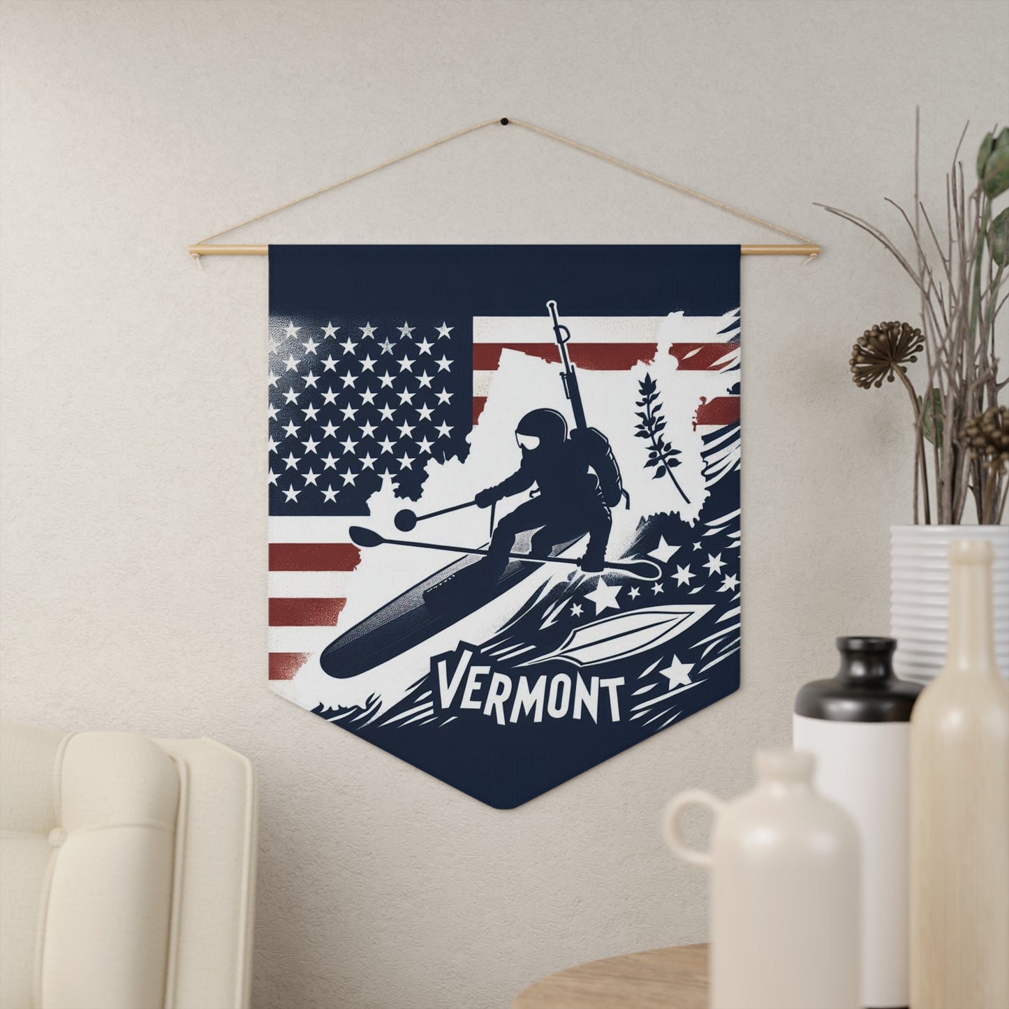 Flag Village Vermont State Flag Pennant Sporting Home Wall decoration VT0001