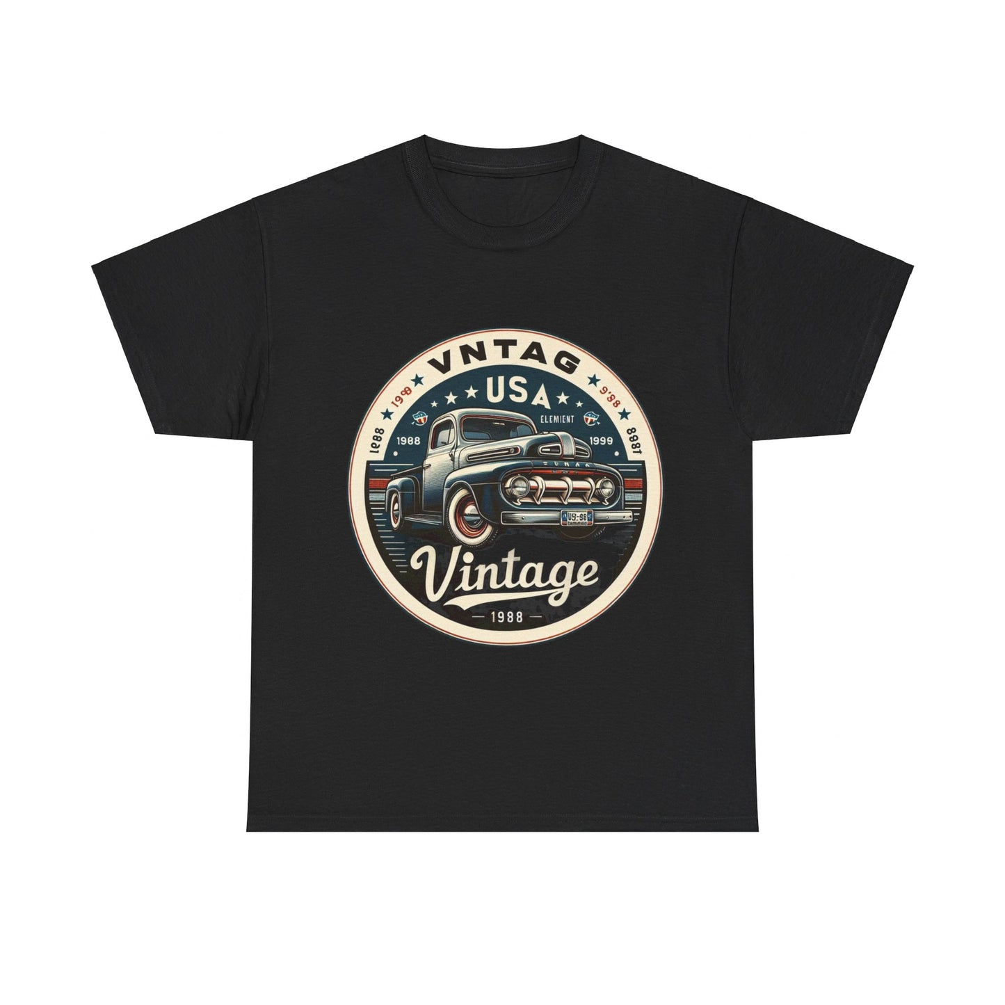 Flag Village USA Vintage Car Flag T-SHIRT Heavy Cotton Tee USA0013