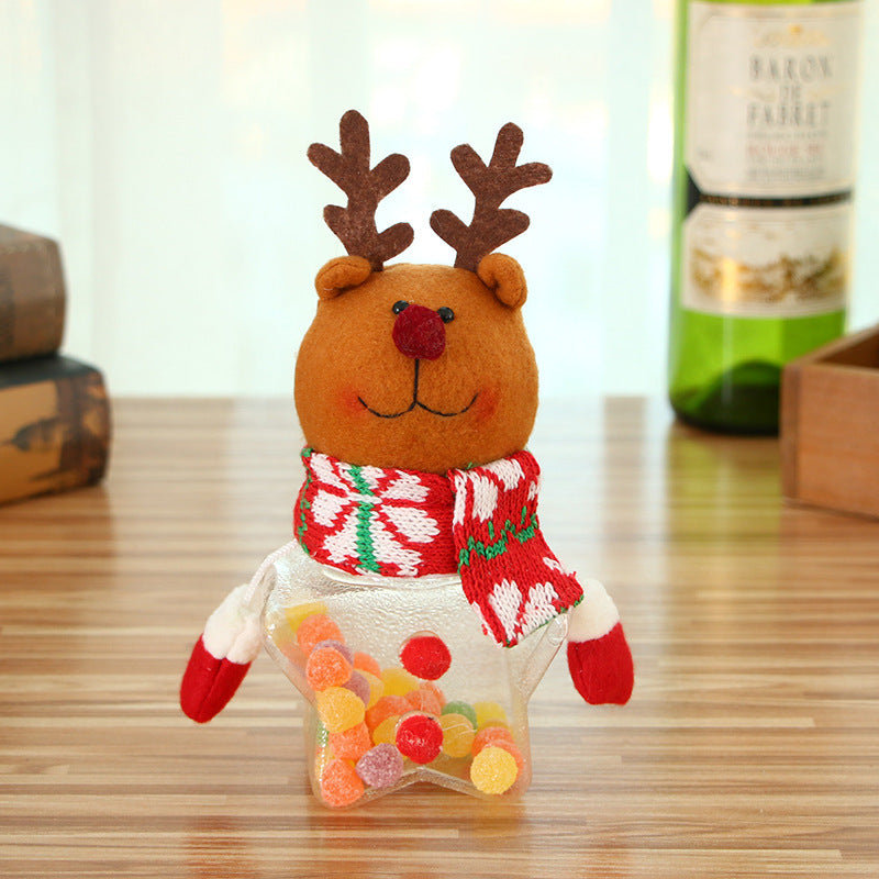 Flag Village Christmas Candy Jar Children Kids Storage Bottle Santa Bag Christmas Sweet Box Gift Chocolate Candy Box Natale Decorazioni
