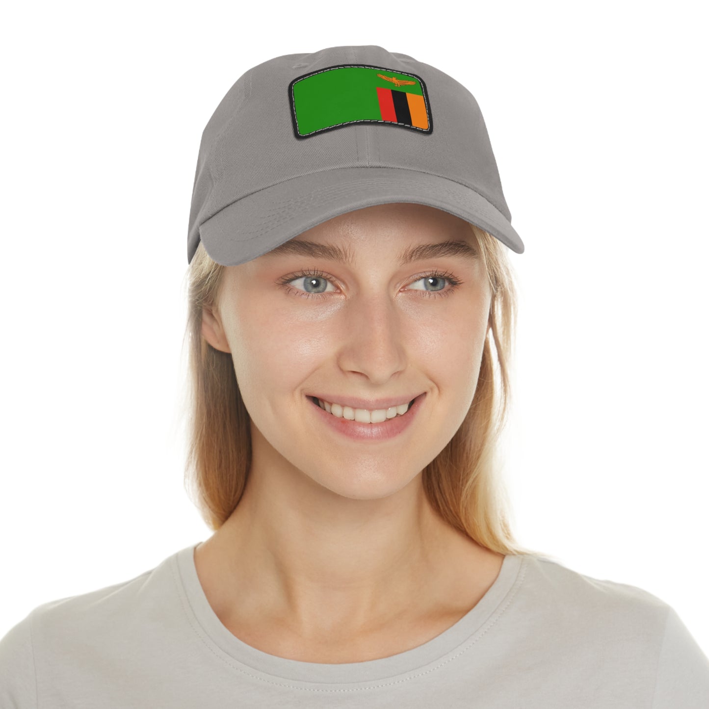 Flag Village Zambia Flag Hat Cap with Leather Patch