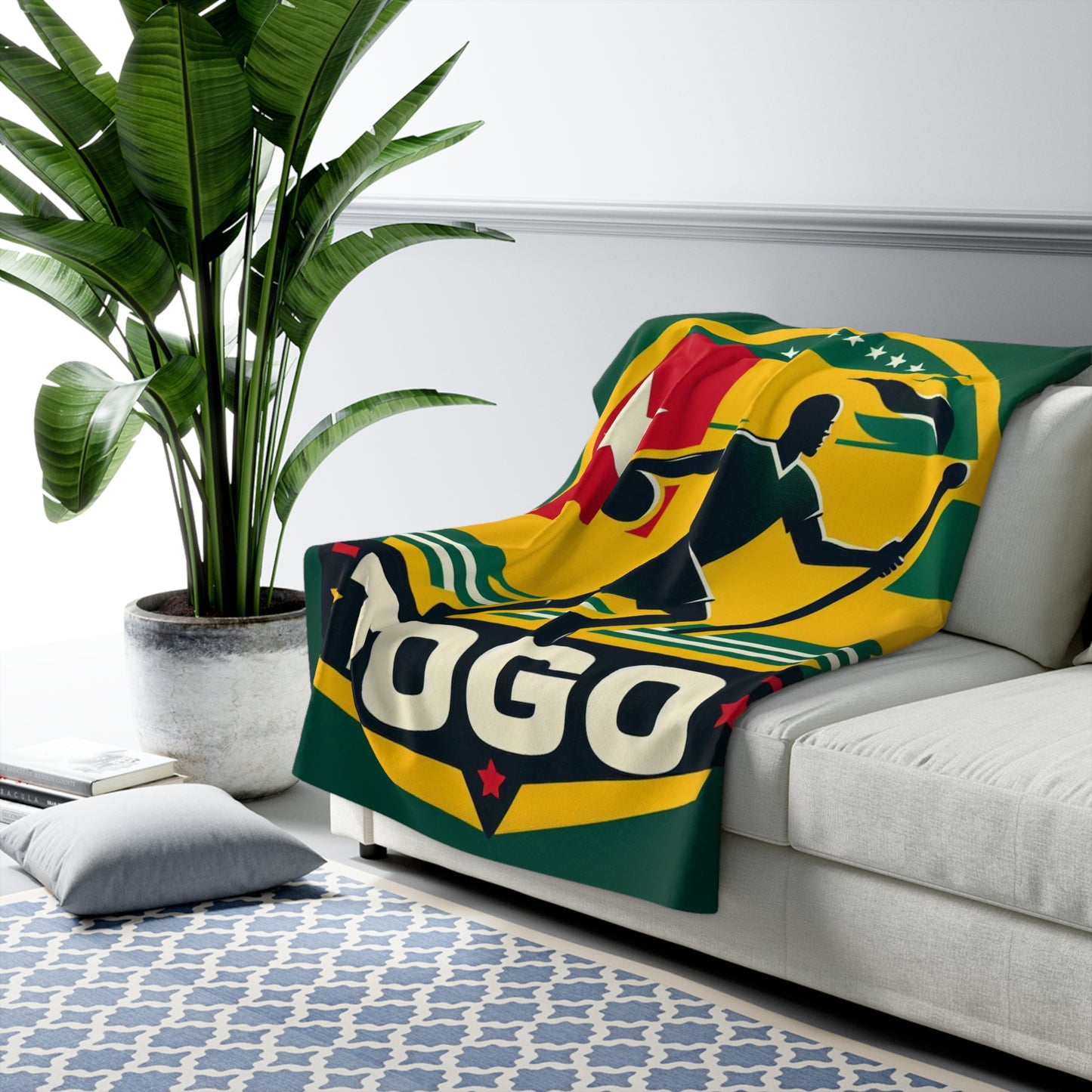 Flag Village Togo Sporting Flag Sherpa Fleece Blanket TGO0001