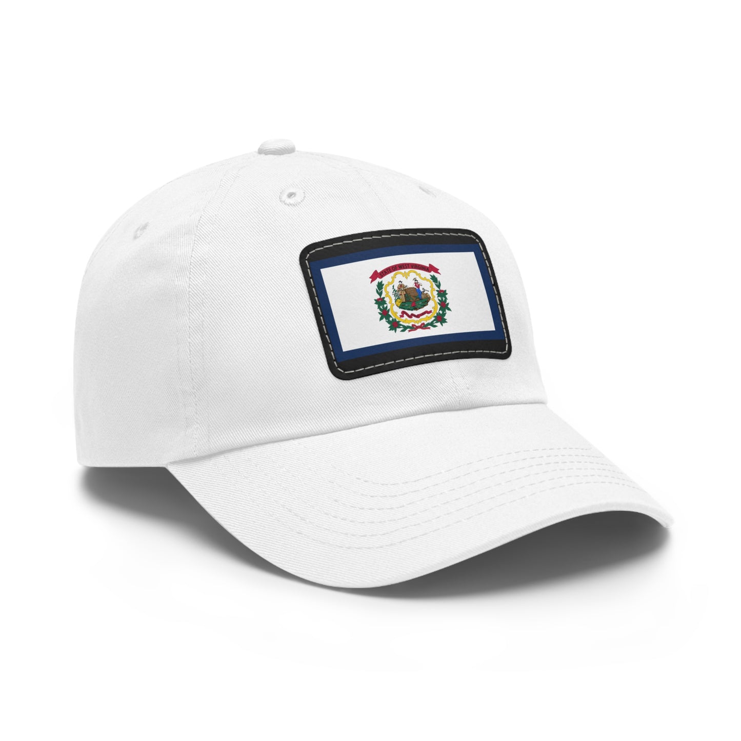 Flag Village USA West Virginia State Flag Hat Cap with Leather Patch