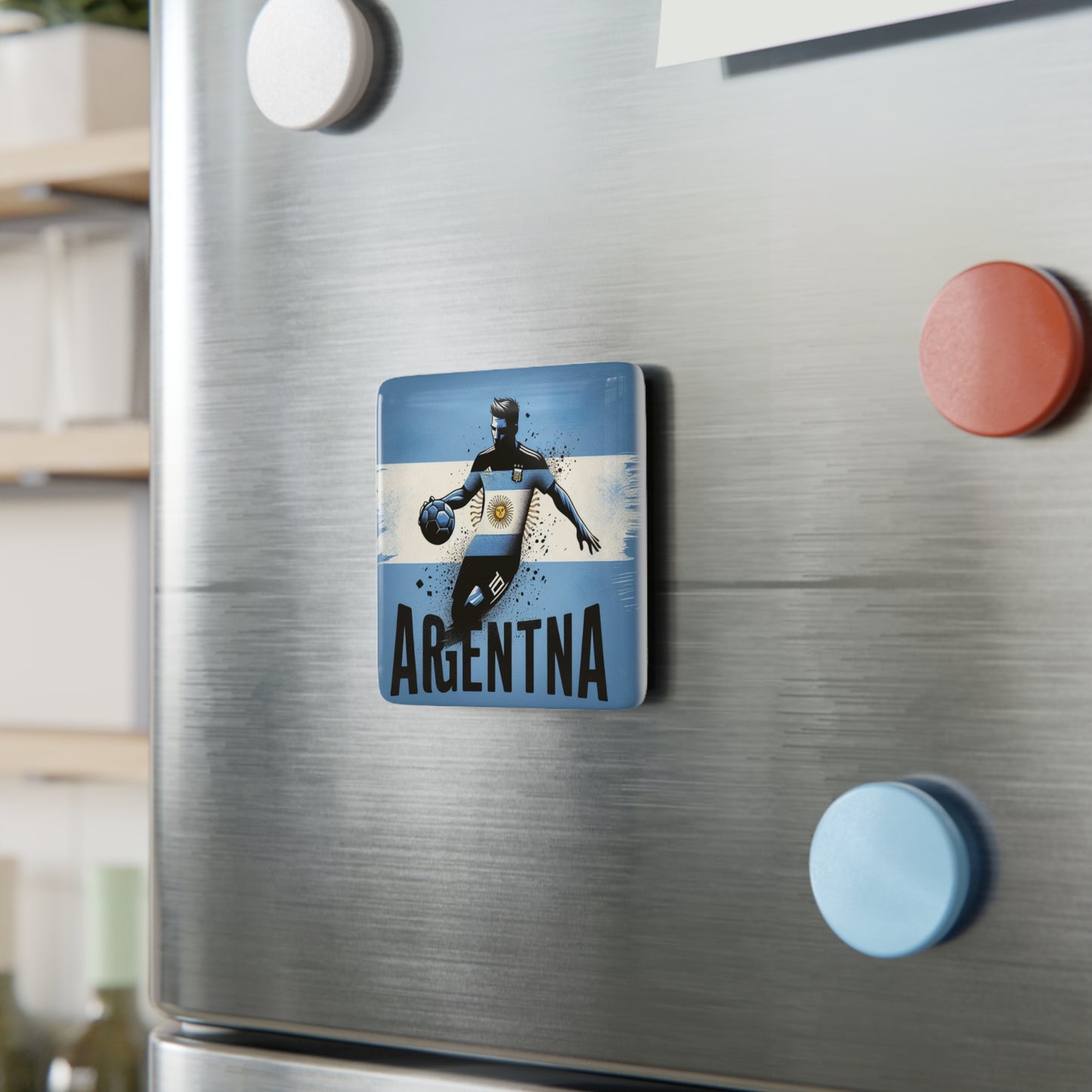 Flag Village ARGENTINA Flag Sporting Porcelain Magnet, Square ARG0008