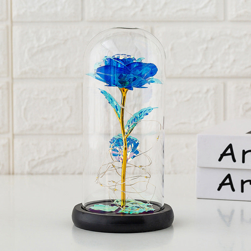 Flag Village Preserved flower glass cover rose flower glass cover gift gifts