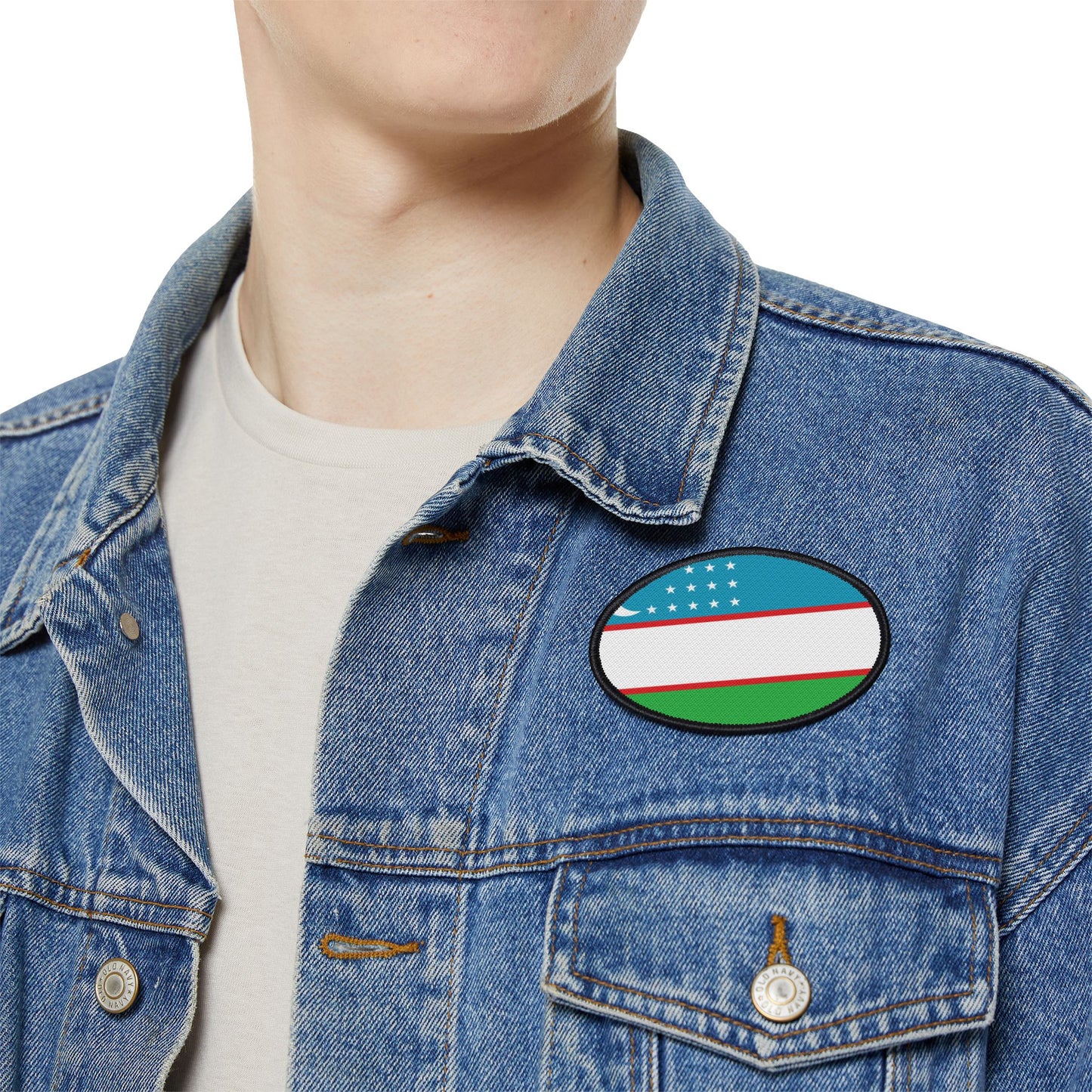 Flag Village Uzbekistan Flag Embroidery Iron-On Patches