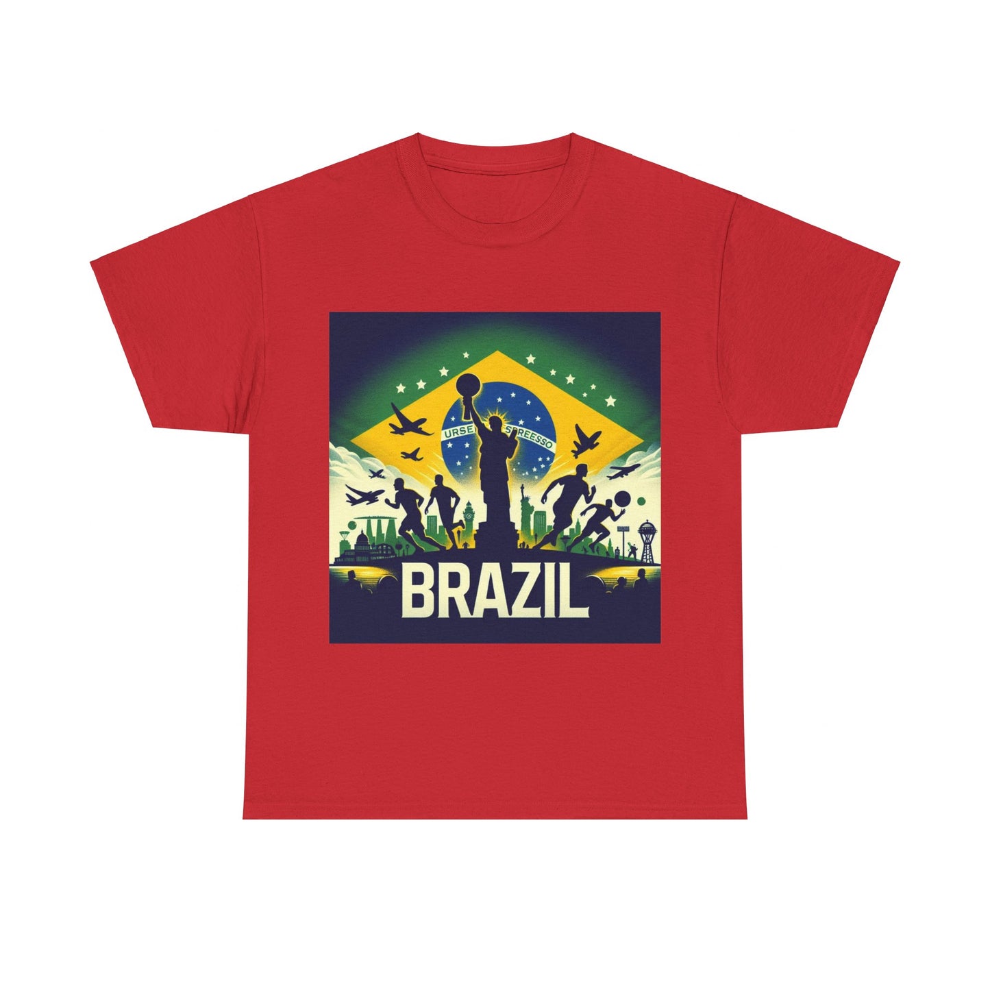 Flag Village Brazil Sporting Flag T-SHIRT Heavy Cotton Tee BRA0010