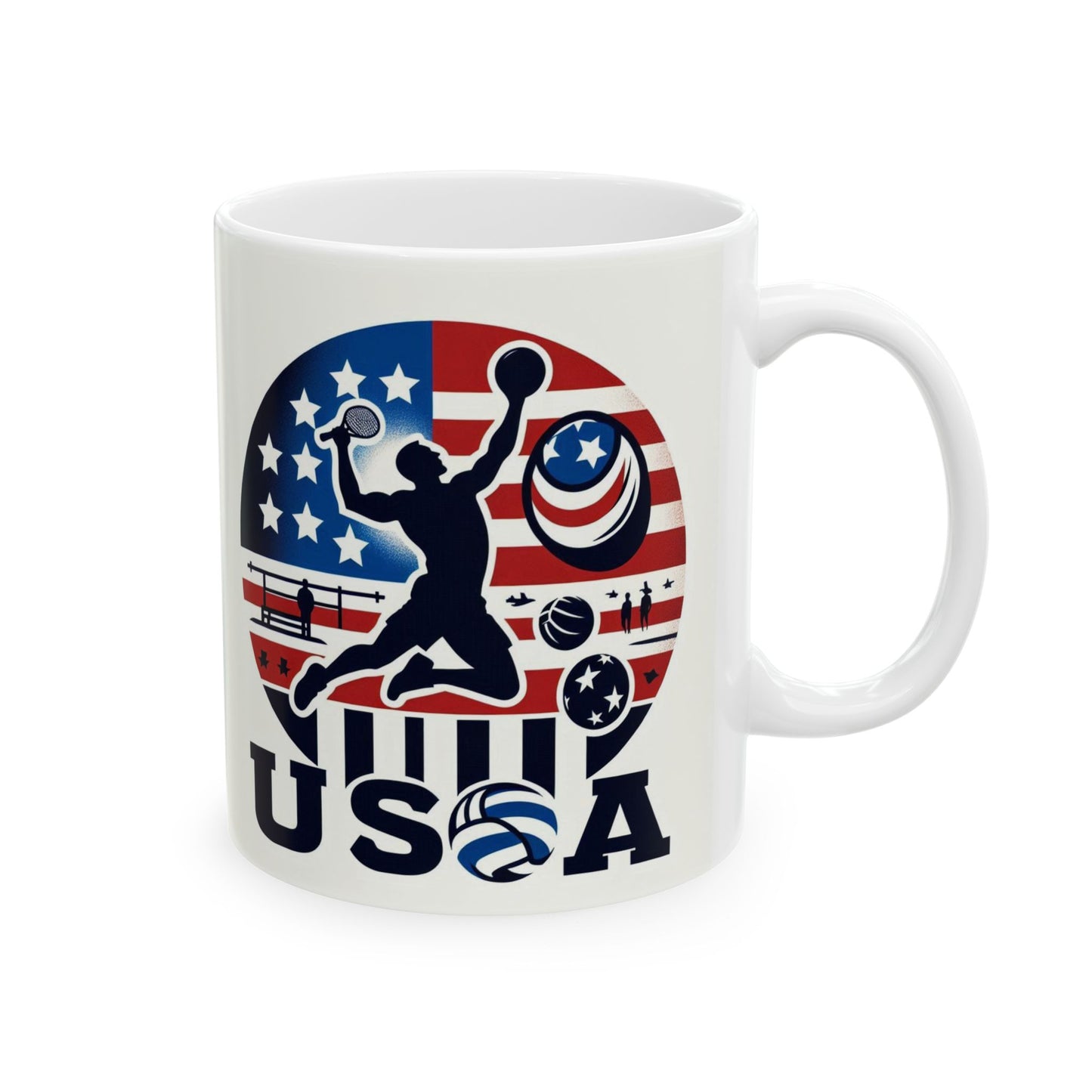 Flag Village United States Sporting Flag Ceramic Coffee Mug 11oz USA0012