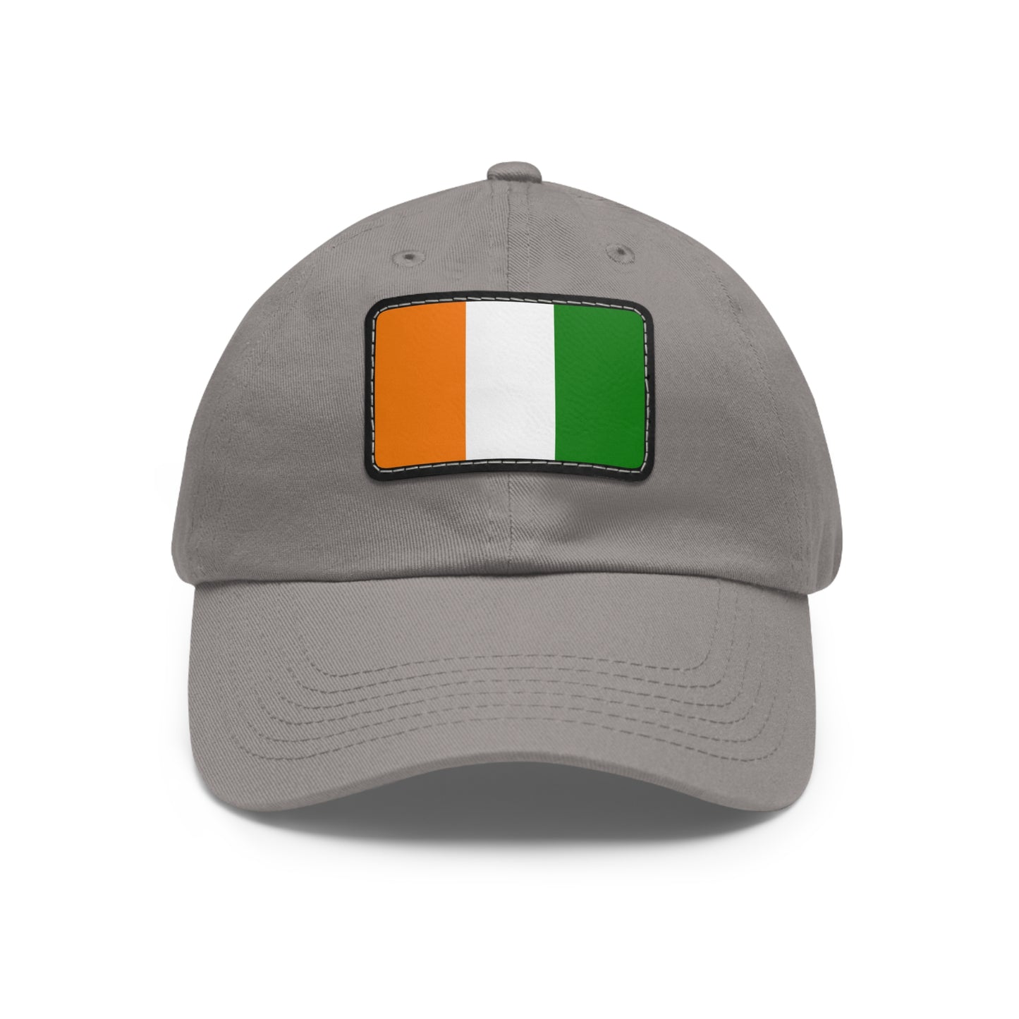 Flag Village Cote D'Ivoire(Ivory Coast) Flag Hat Cap with Leather Patch