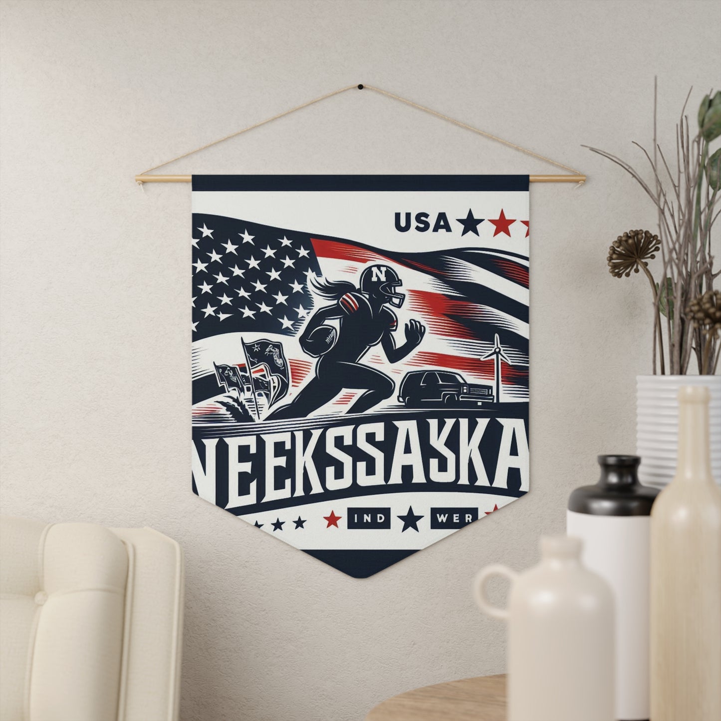 Flag Village Nebraska State Flag Pennant Sporting Home Wall decoration NE0002