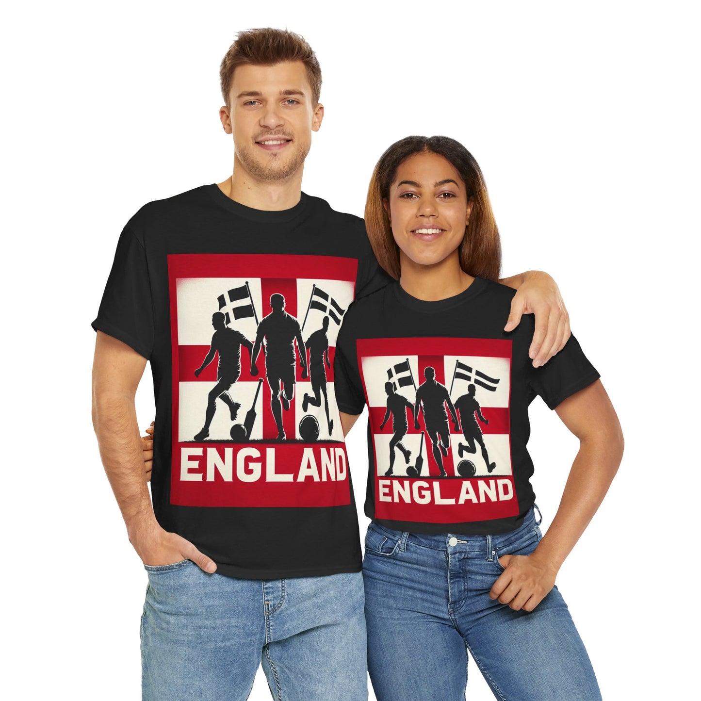 Flag Village England Sporting Flag T-SHIRT Heavy Cotton Tee GBR0011