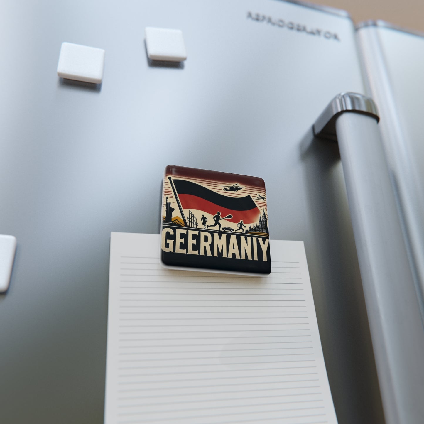 Flag Village Germany Flag Sporting Porcelain Magnet, Square DEU0005
