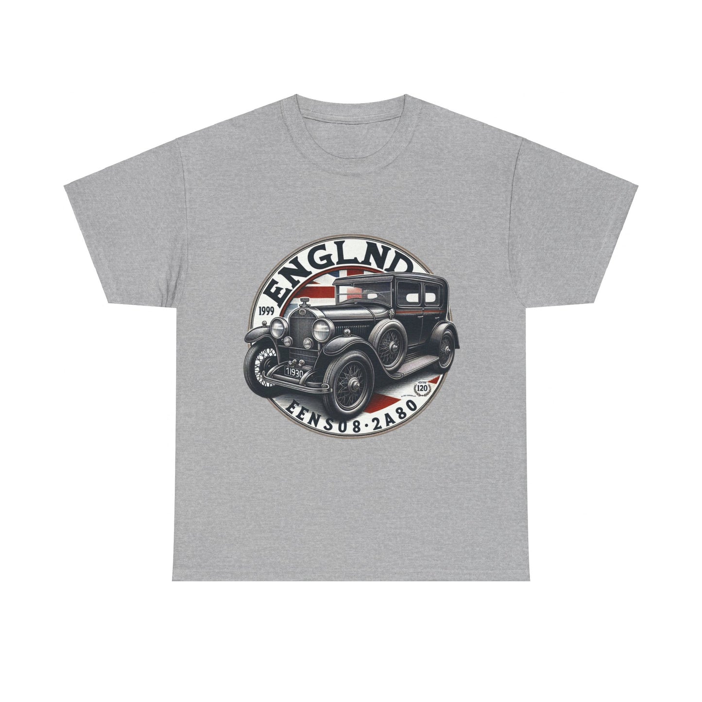 Flag Village UK Vintage Car Flag T-SHIRT Heavy Cotton Tee UK0017