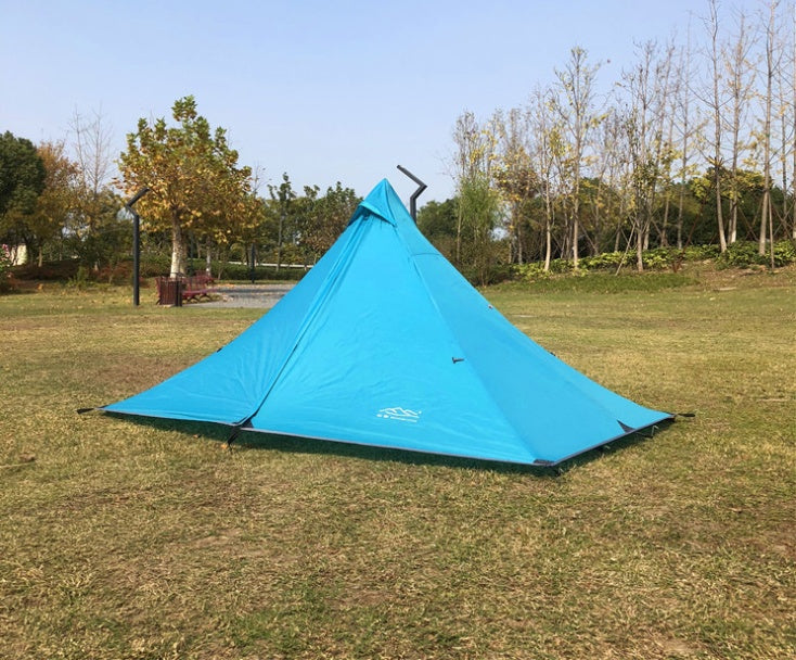Flag Village Portable camping pyramid tent single outdoor equipment camping supplies