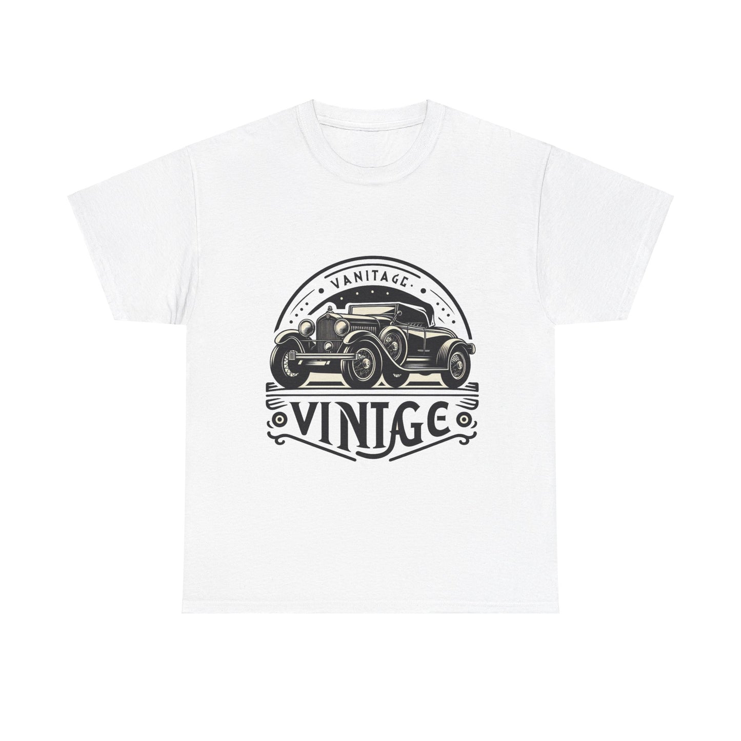 Flag Village USA Vintage Car Flag T-SHIRT Heavy Cotton Tee USA0007