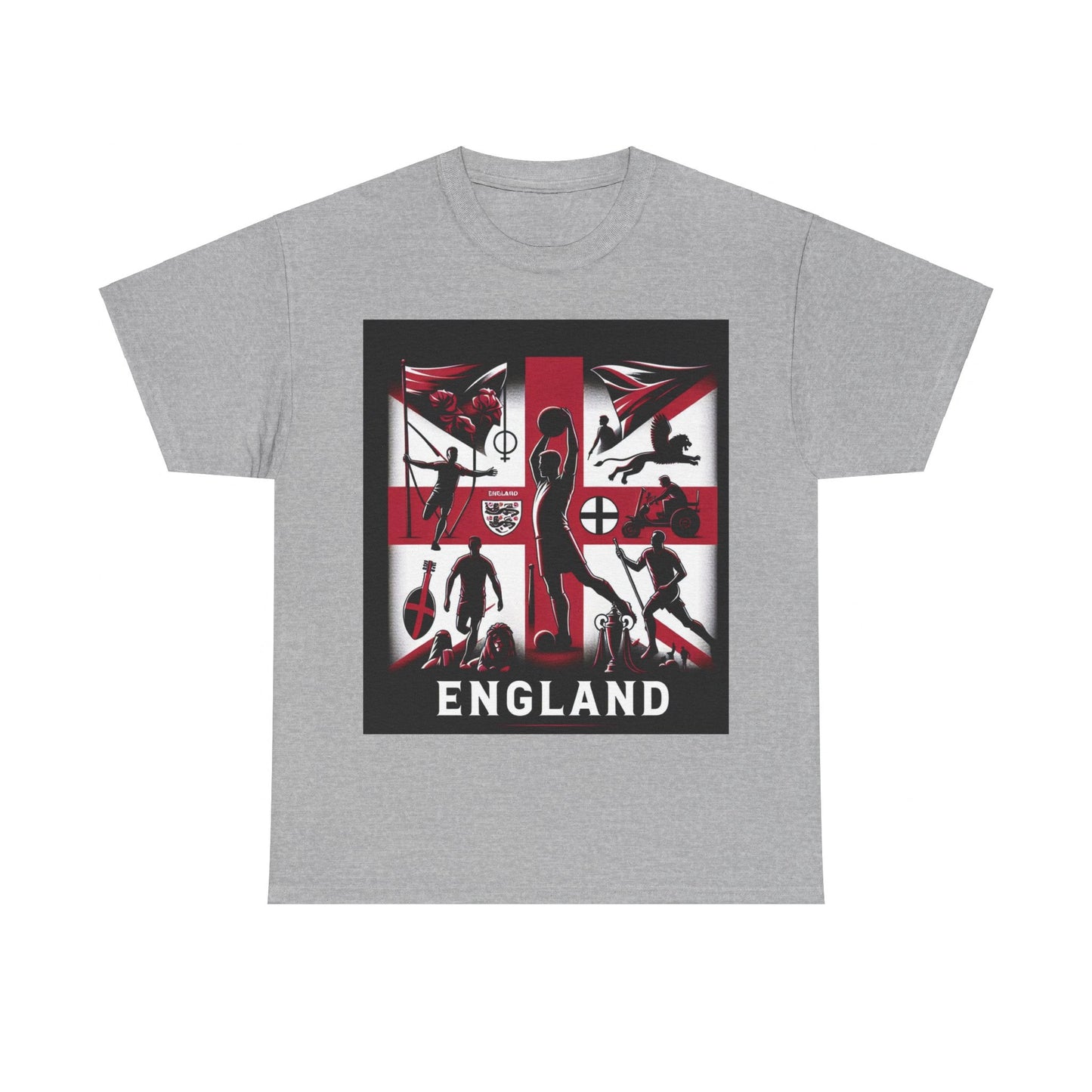 Flag Village England Sporting Flag T-SHIRT Heavy Cotton Tee GBR0005