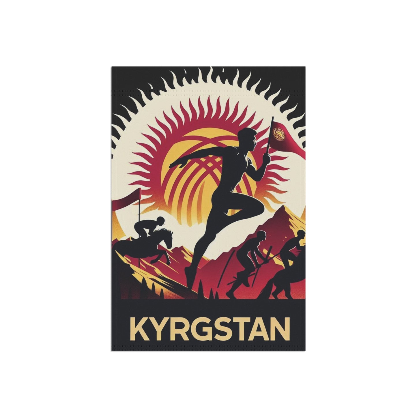 Flag Village Kyrgyzstan Flag Sporting Garden & House Banner KGZ0003