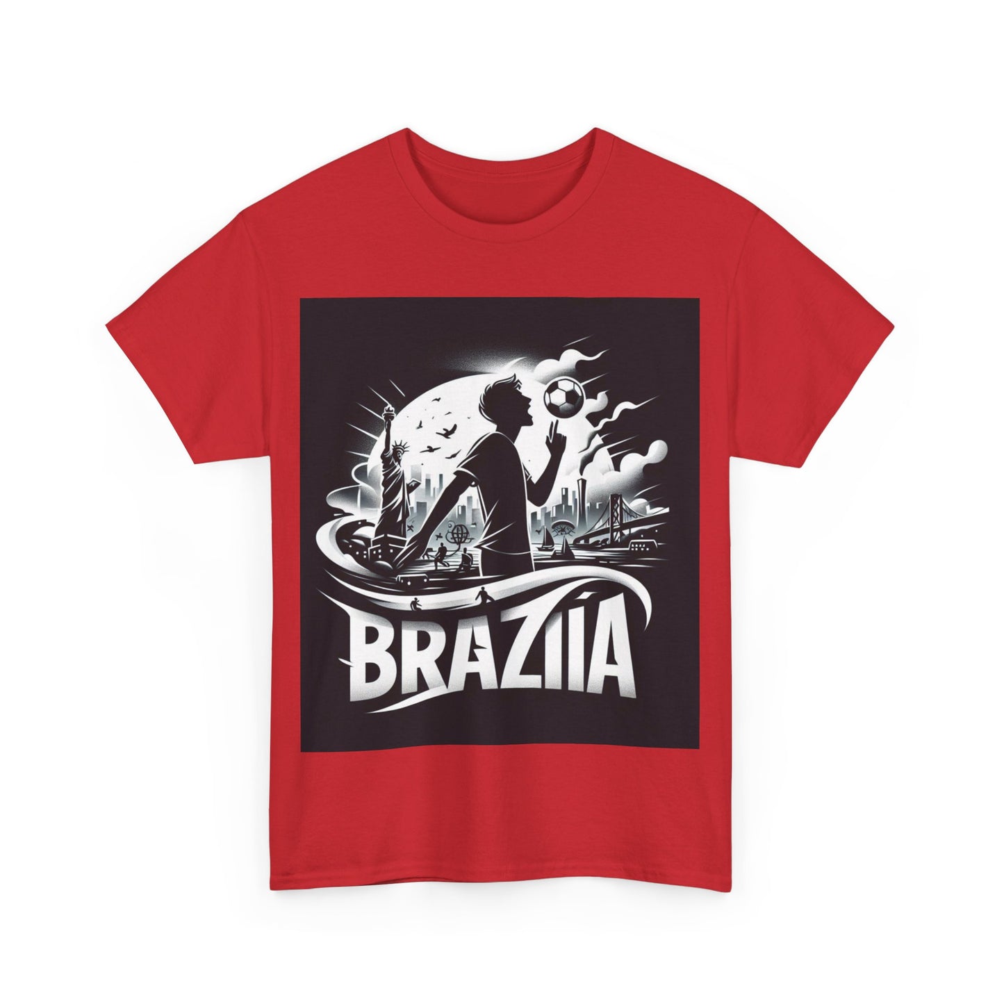 Flag Village Brazil Sporting Flag T-SHIRT Heavy Cotton Tee BRA0008
