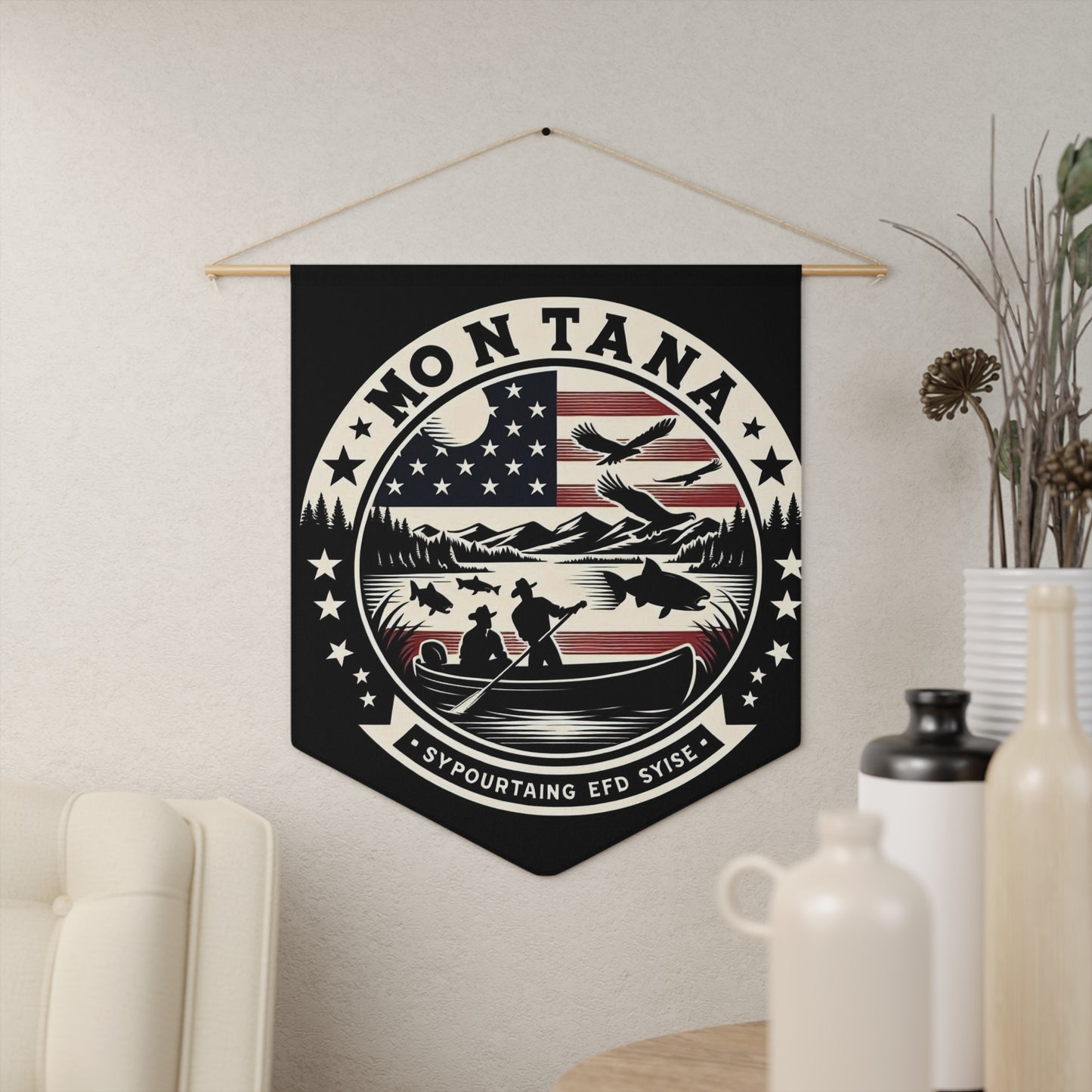 Flag Village Montana State Flag Pennant Sporting Home Wall decoration MT0002