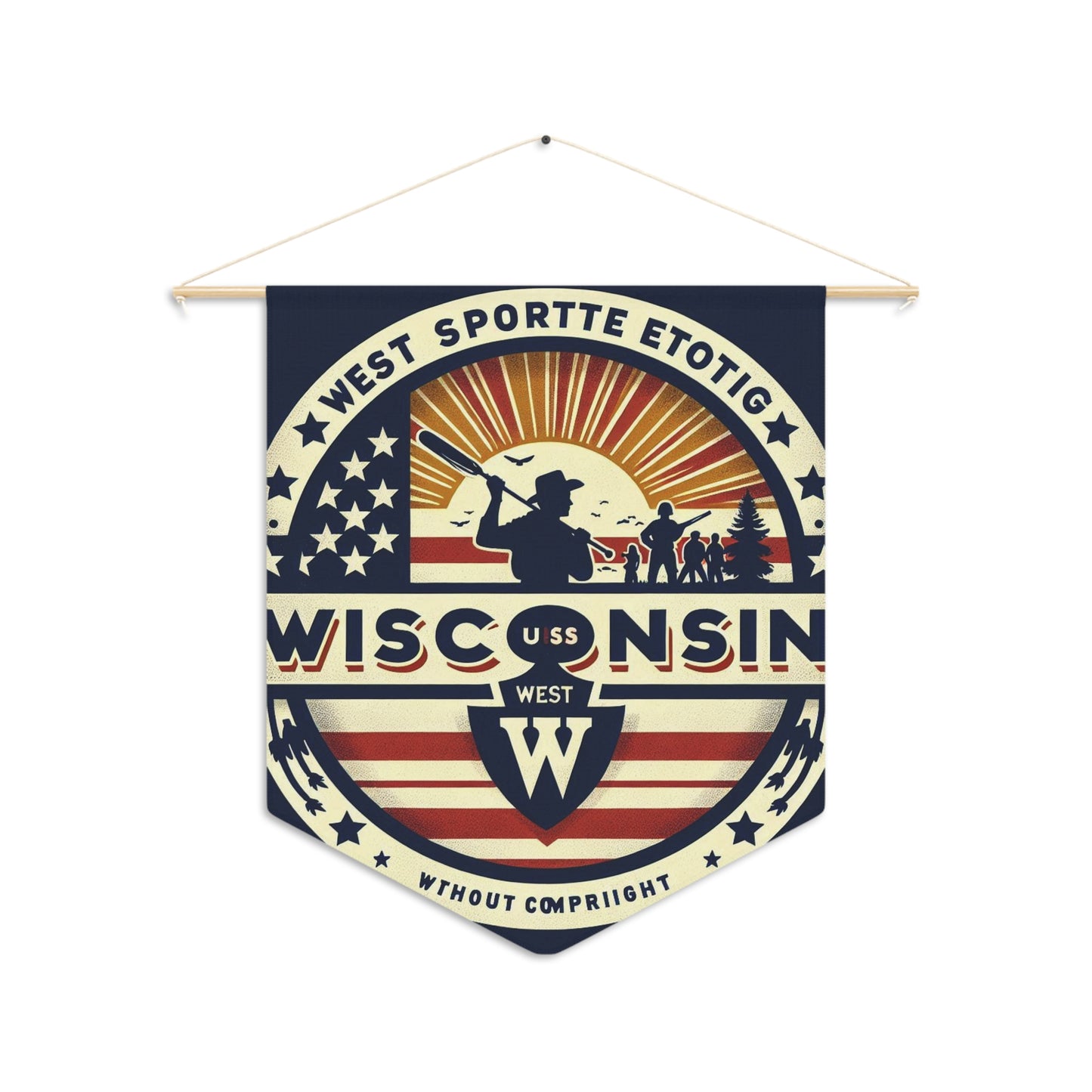 Flag Village Wisconsin State Flag Pennant Sporting Home Wall decoration WI0002