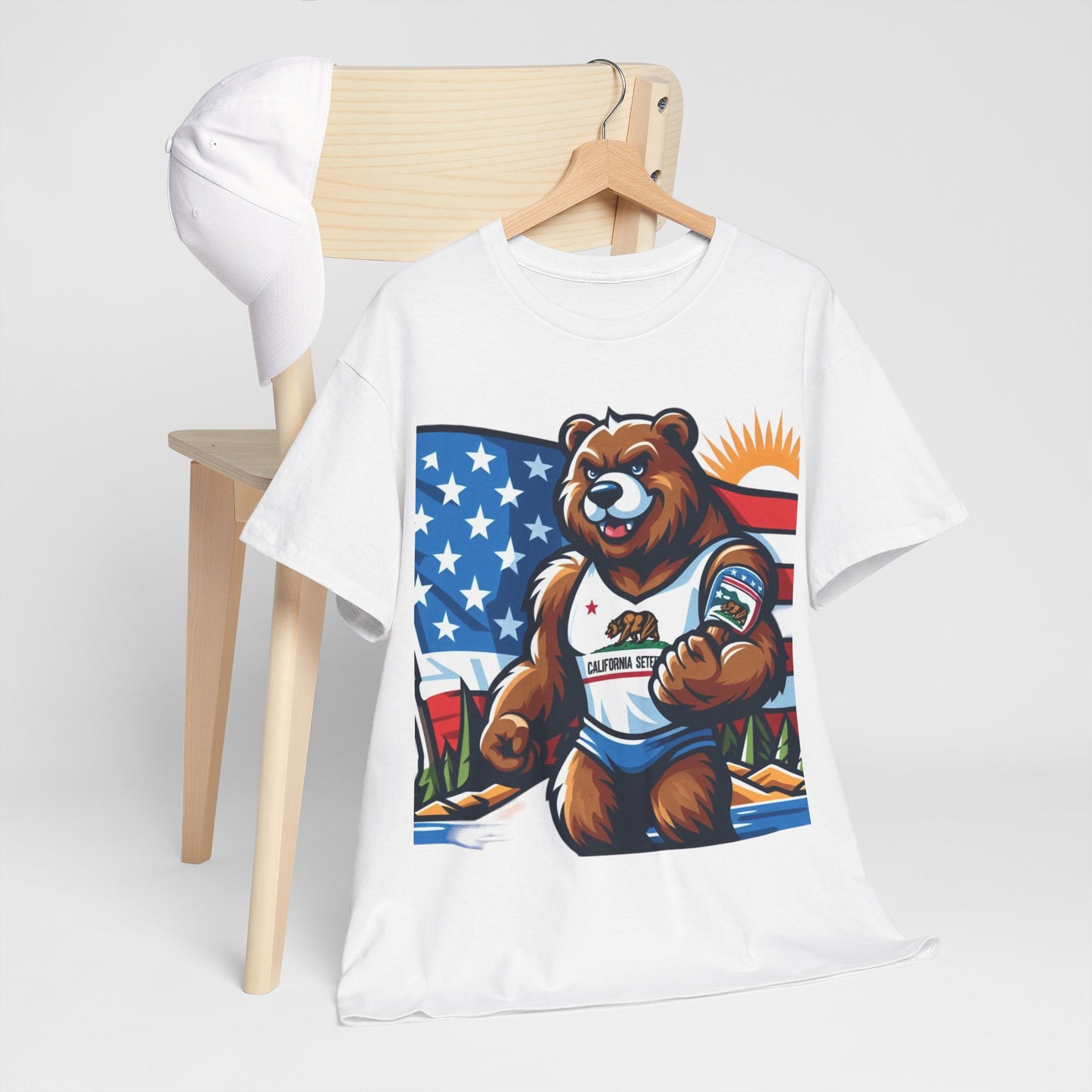 Flag Village USA California State Flag T-SHIRT Heavy Cotton Tee CA05