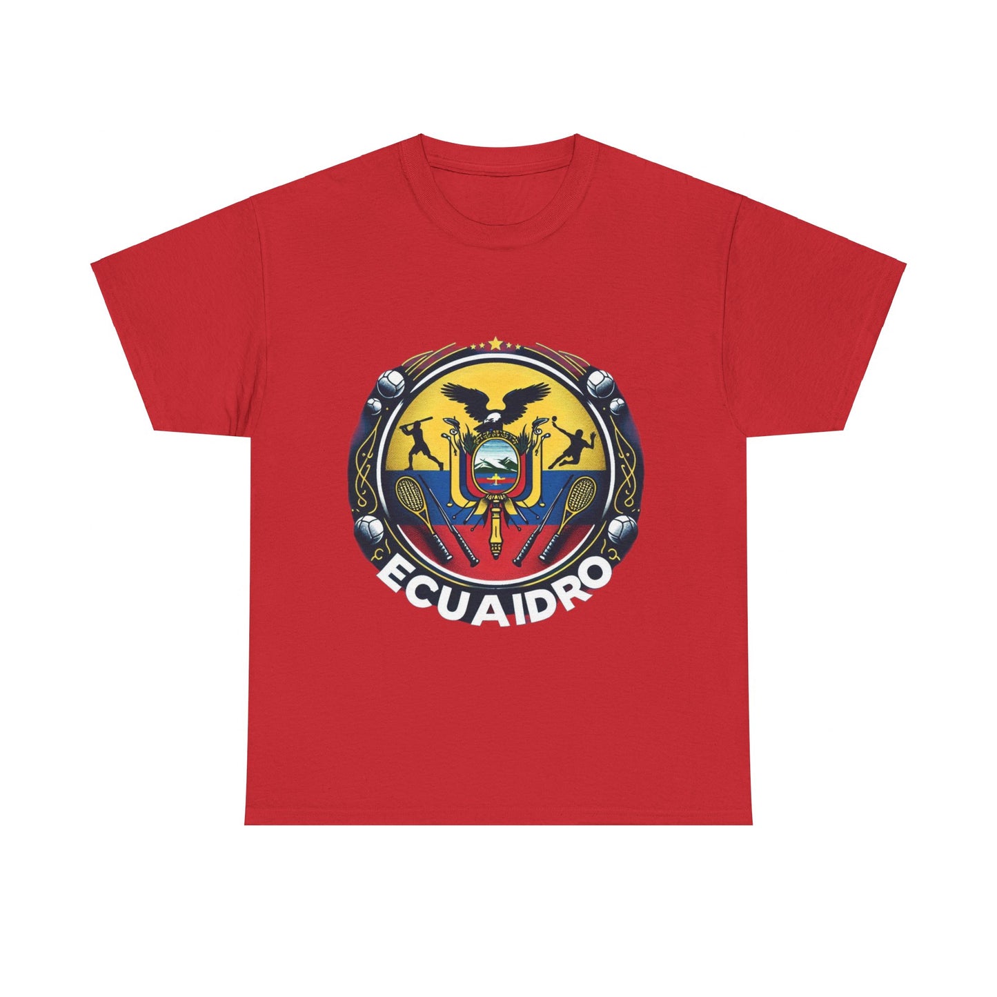 Flag Village Ecuador Sporting Flag T-SHIRT Heavy Cotton Tee ECU0001