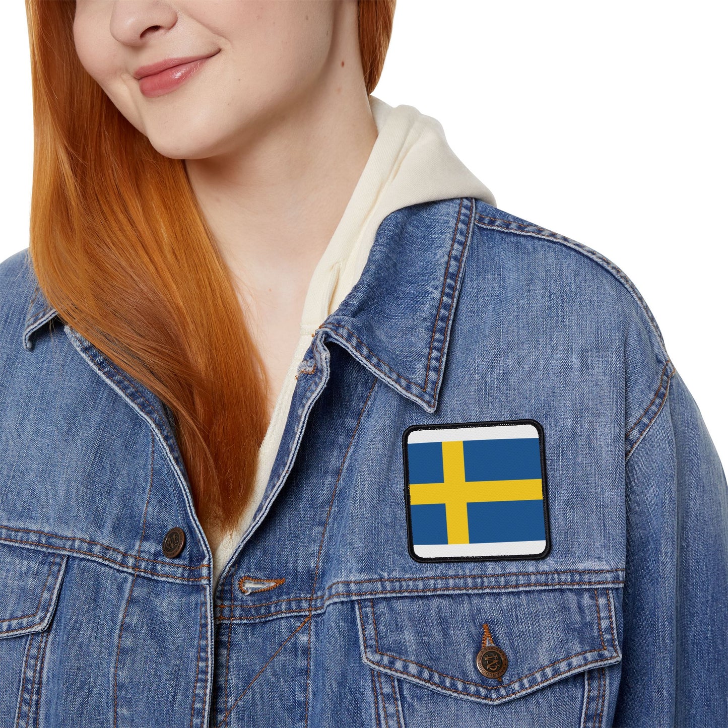 Flag Village Sweden Flag Embroidery Iron-On Patches