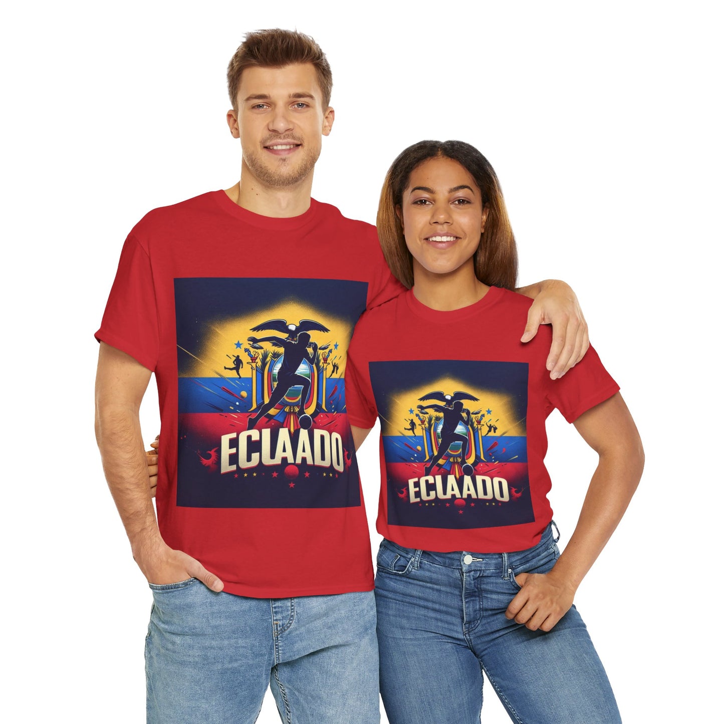 Flag Village Ecuador Sporting Flag T-SHIRT Heavy Cotton Tee ECU0003