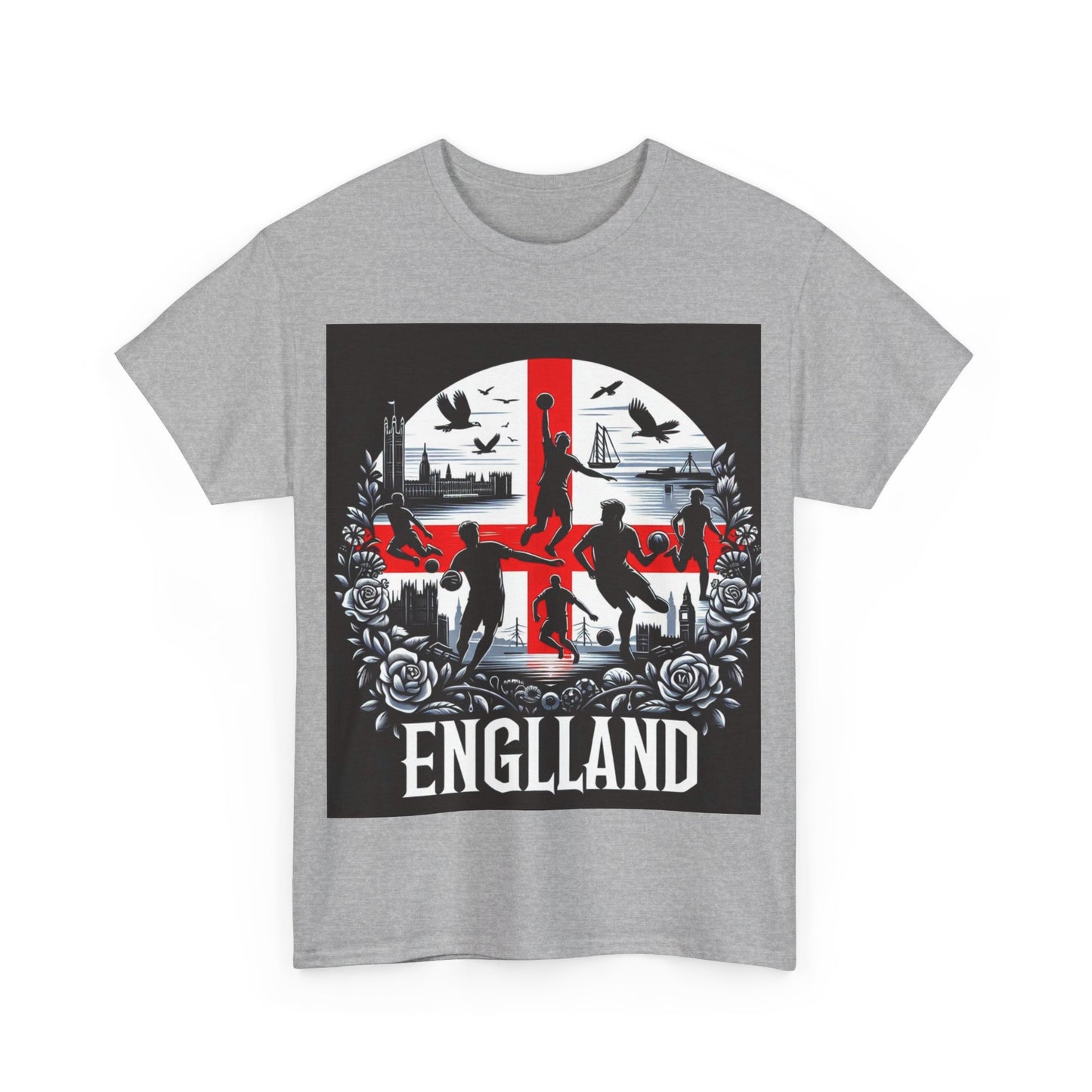 Flag Village England Sporting Flag T-SHIRT Heavy Cotton Tee GBR0010