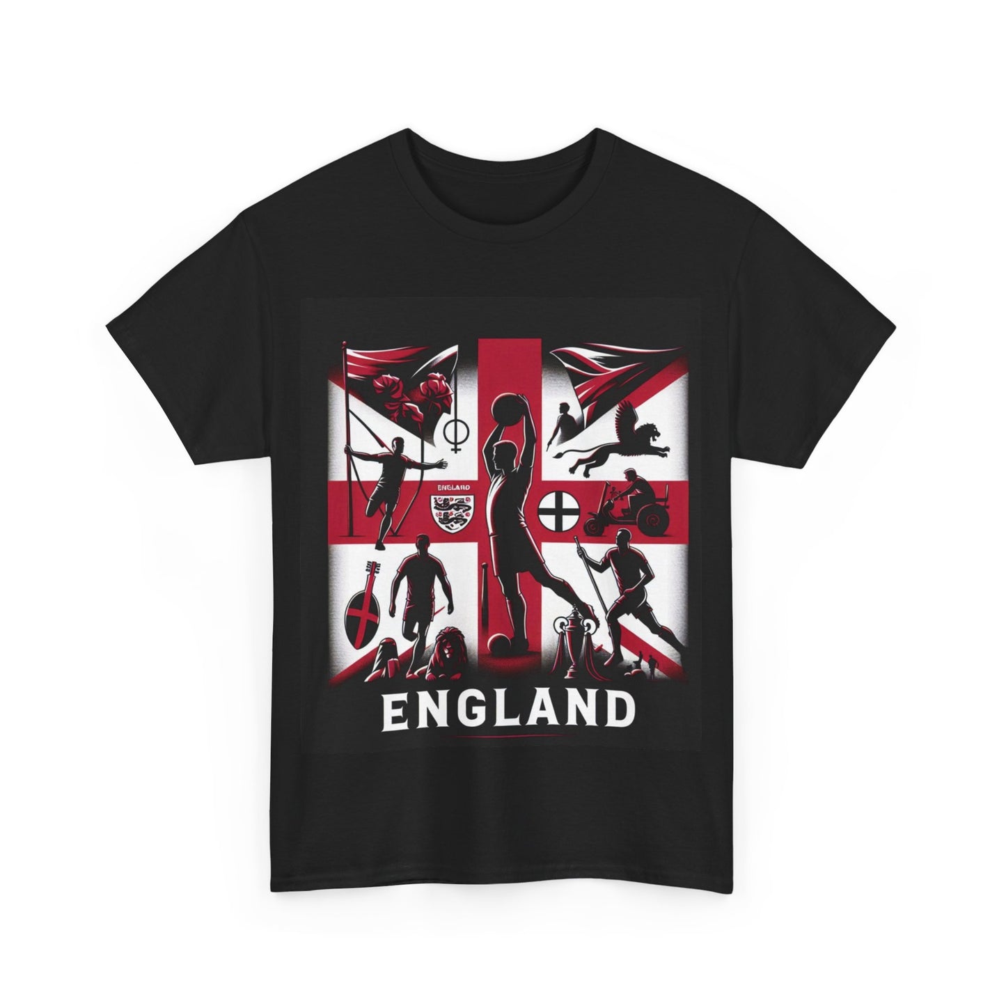 Flag Village England Sporting Flag T-SHIRT Heavy Cotton Tee GBR0005