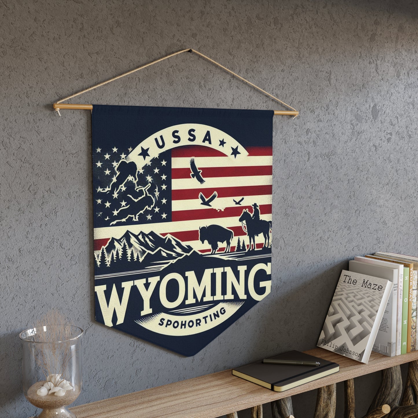 Flag Village Wyoming State Flag Pennant Sporting Home Wall decoration WY0001